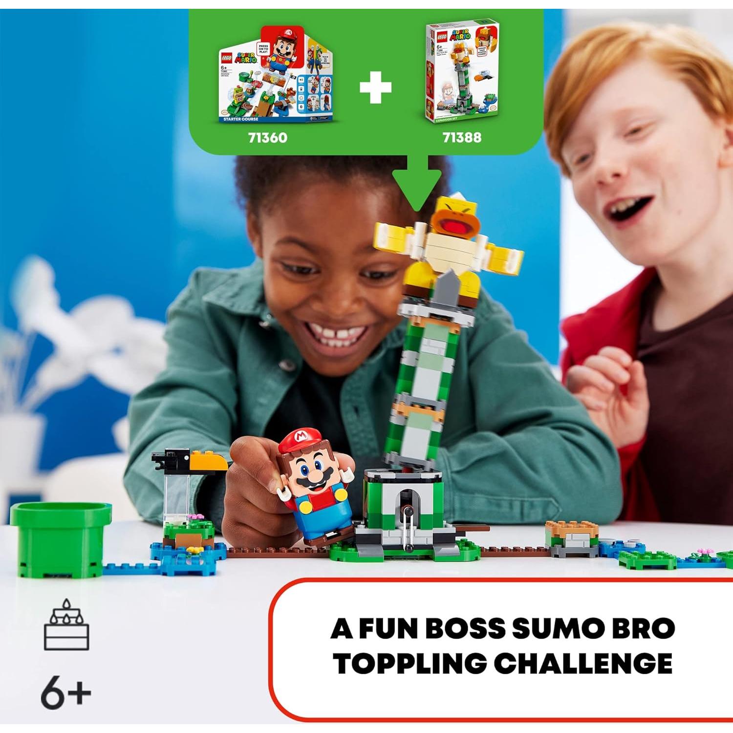 Super Mario Boss Sumo Bro Topple Tower Expansion Set 71388 Building Kit; Collectible Toy for Kids; New 2021 (231 Pieces), Multicolor