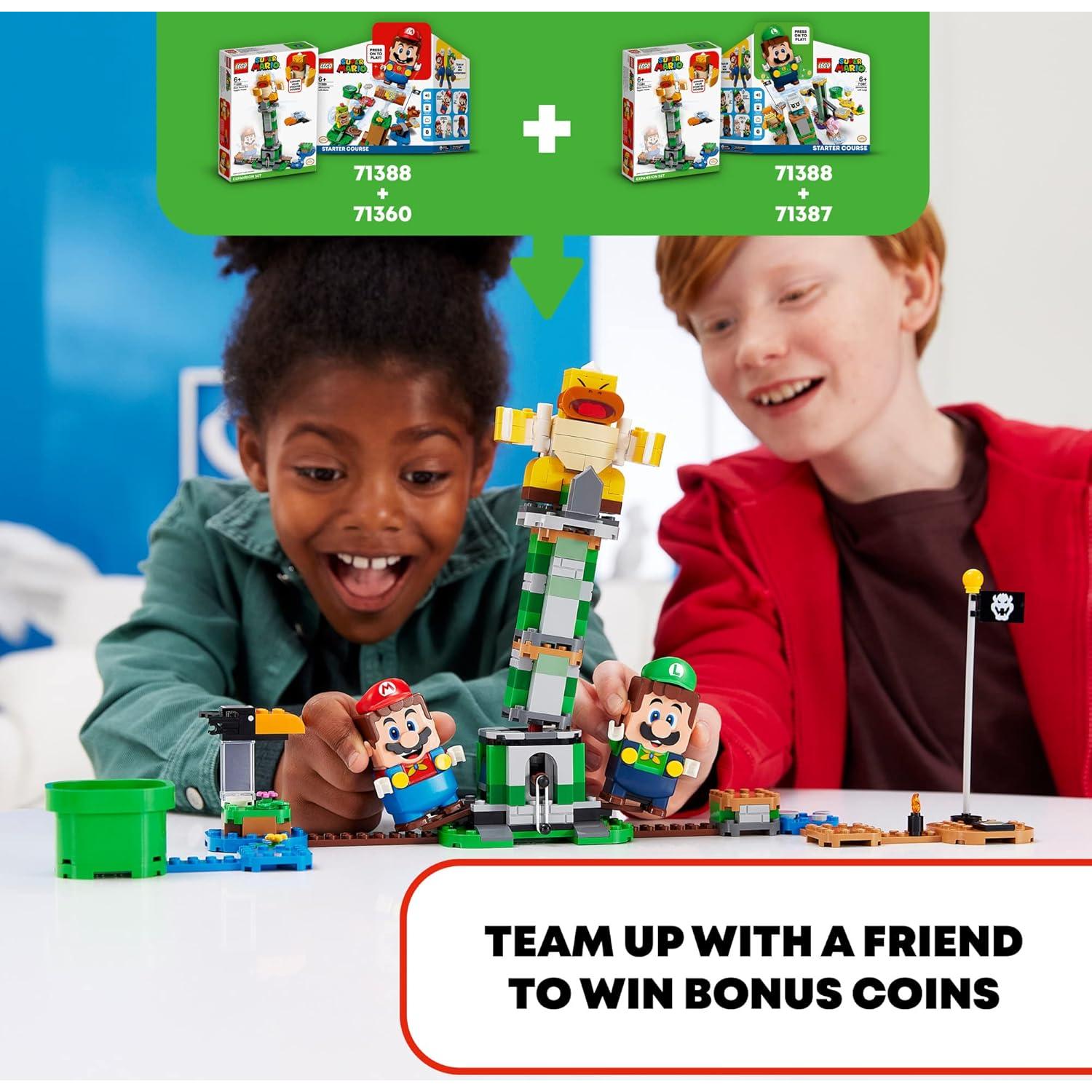 Super Mario Boss Sumo Bro Topple Tower Expansion Set 71388 Building Kit; Collectible Toy for Kids; New 2021 (231 Pieces), Multicolor