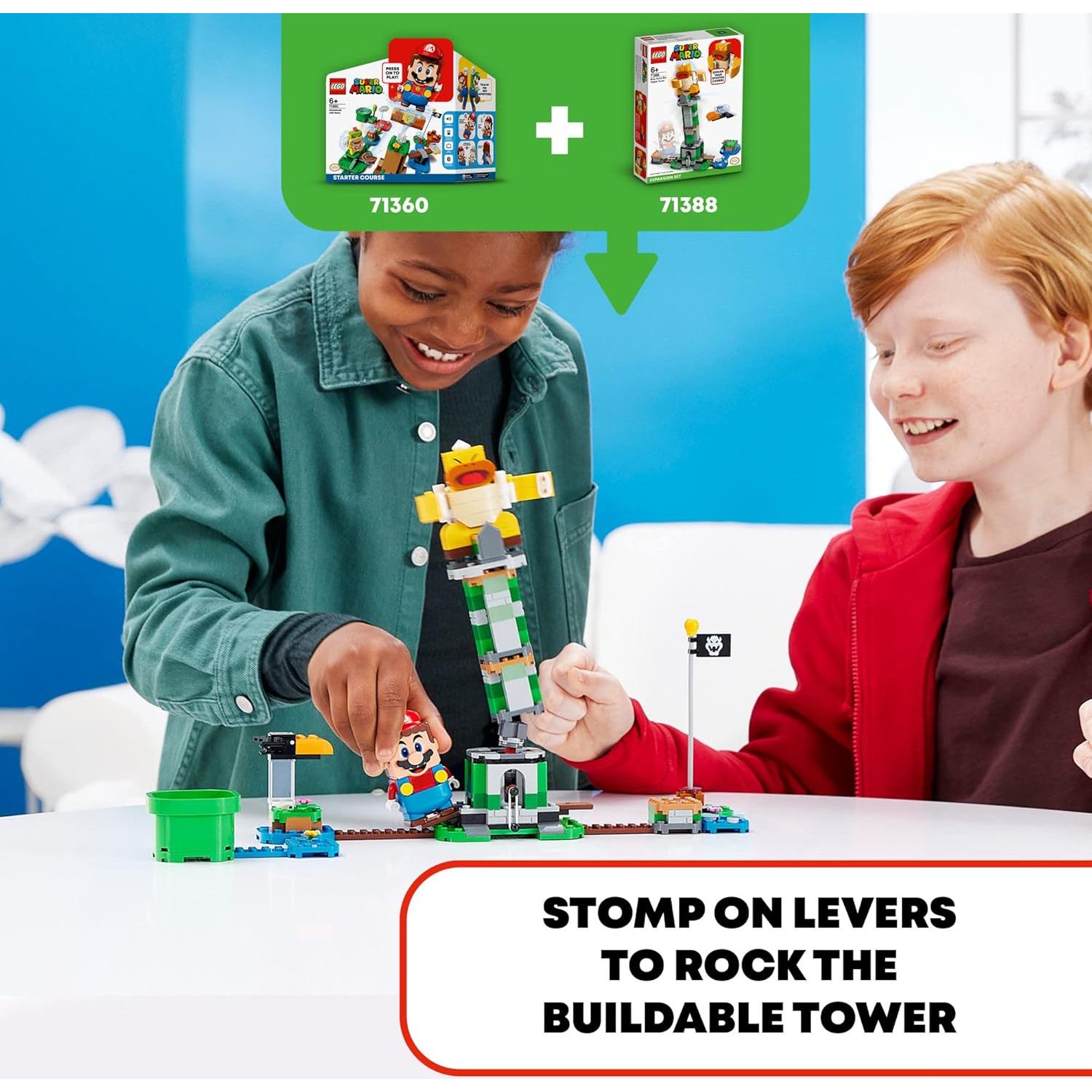 Super Mario Boss Sumo Bro Topple Tower Expansion Set 71388 Building Kit; Collectible Toy for Kids; New 2021 (231 Pieces), Multicolor