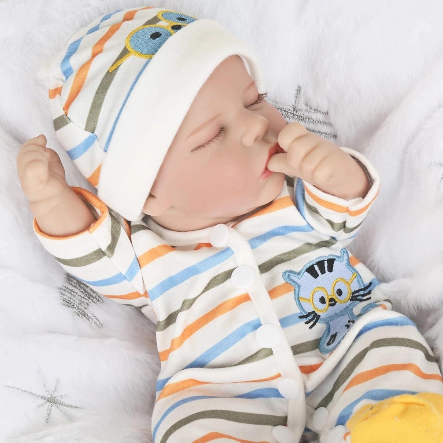 Muñeca de bebé renacido CARANOVO 30 cm realista para niños