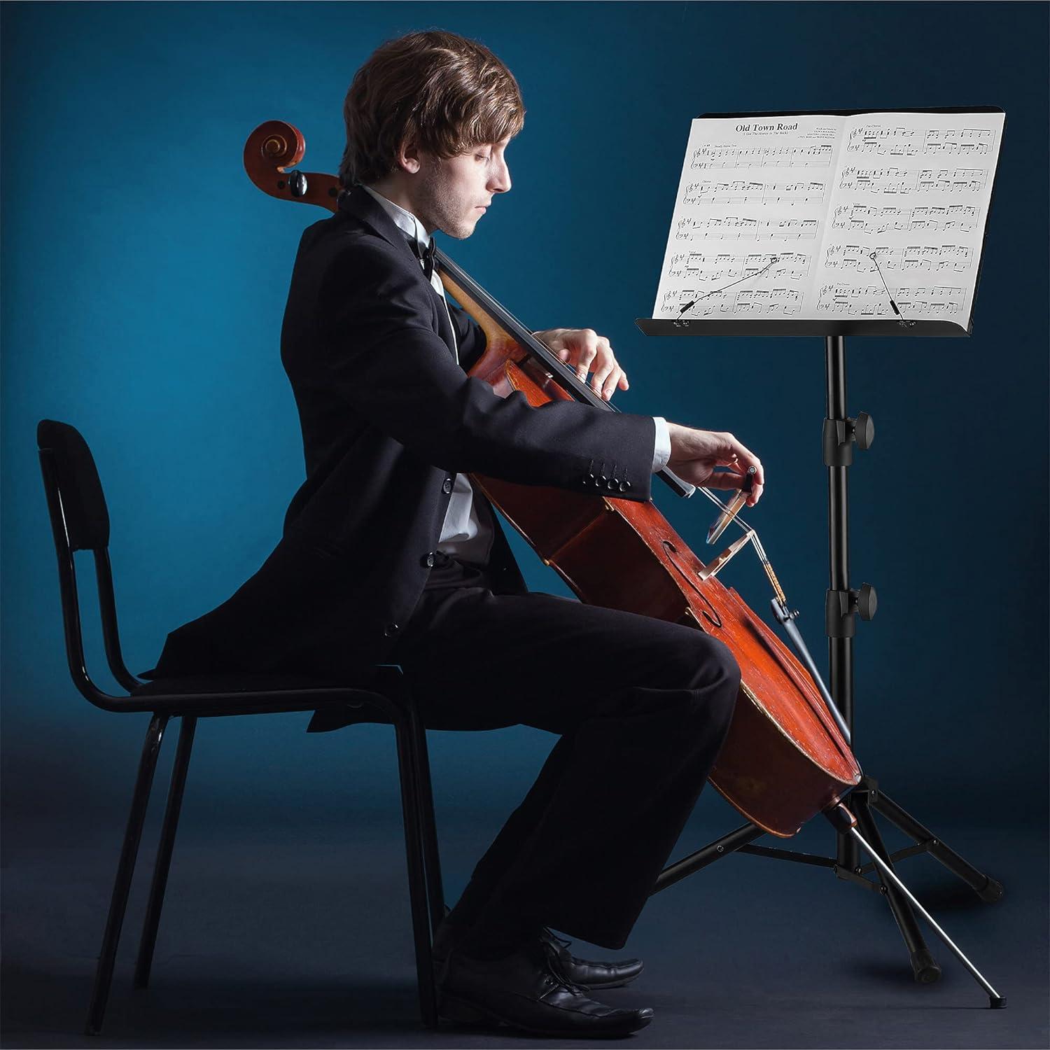 Soporte de Partituras Vekkia Ajustable Plegable 81-142 cm