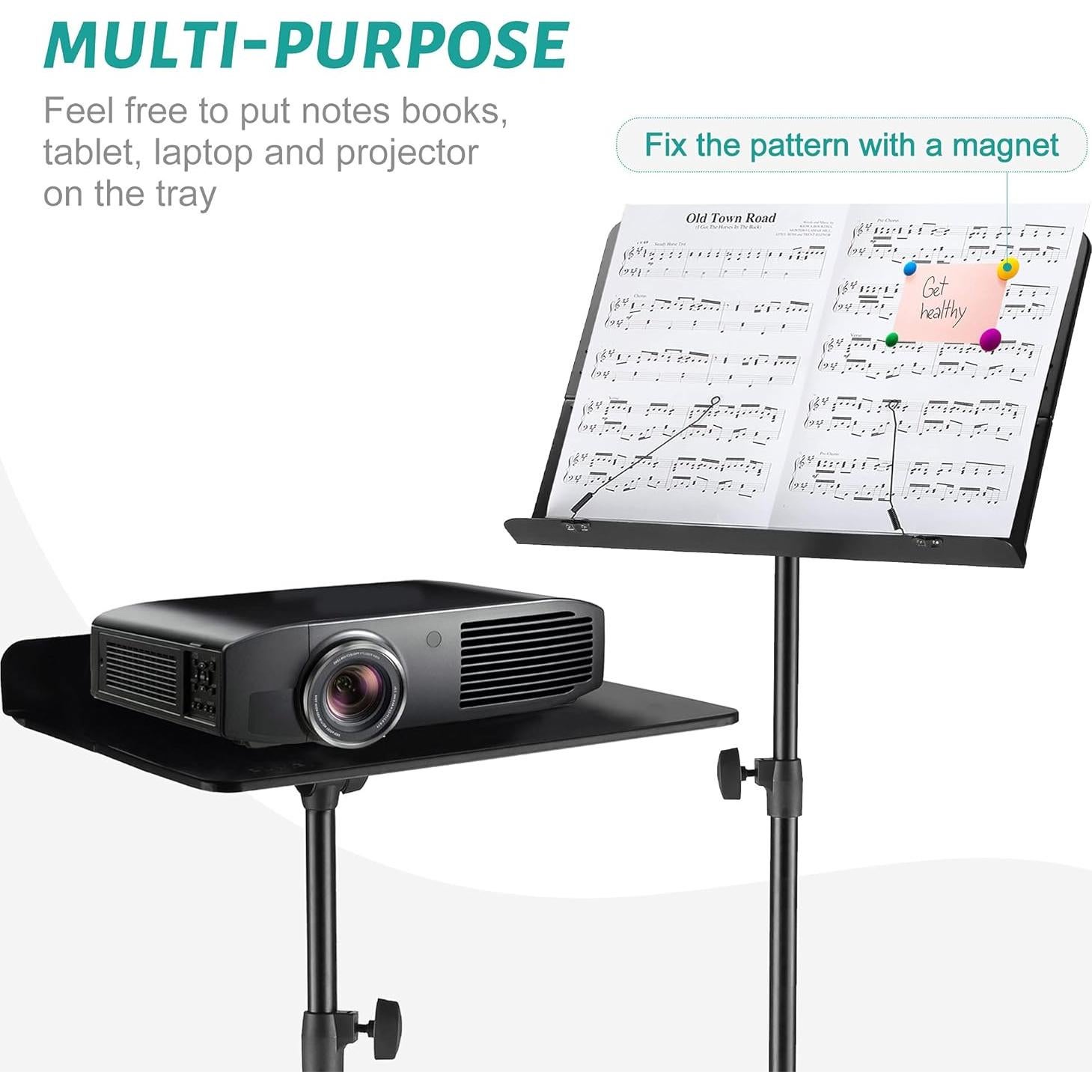 Soporte de Partituras Vekkia Ajustable Plegable 81-142 cm