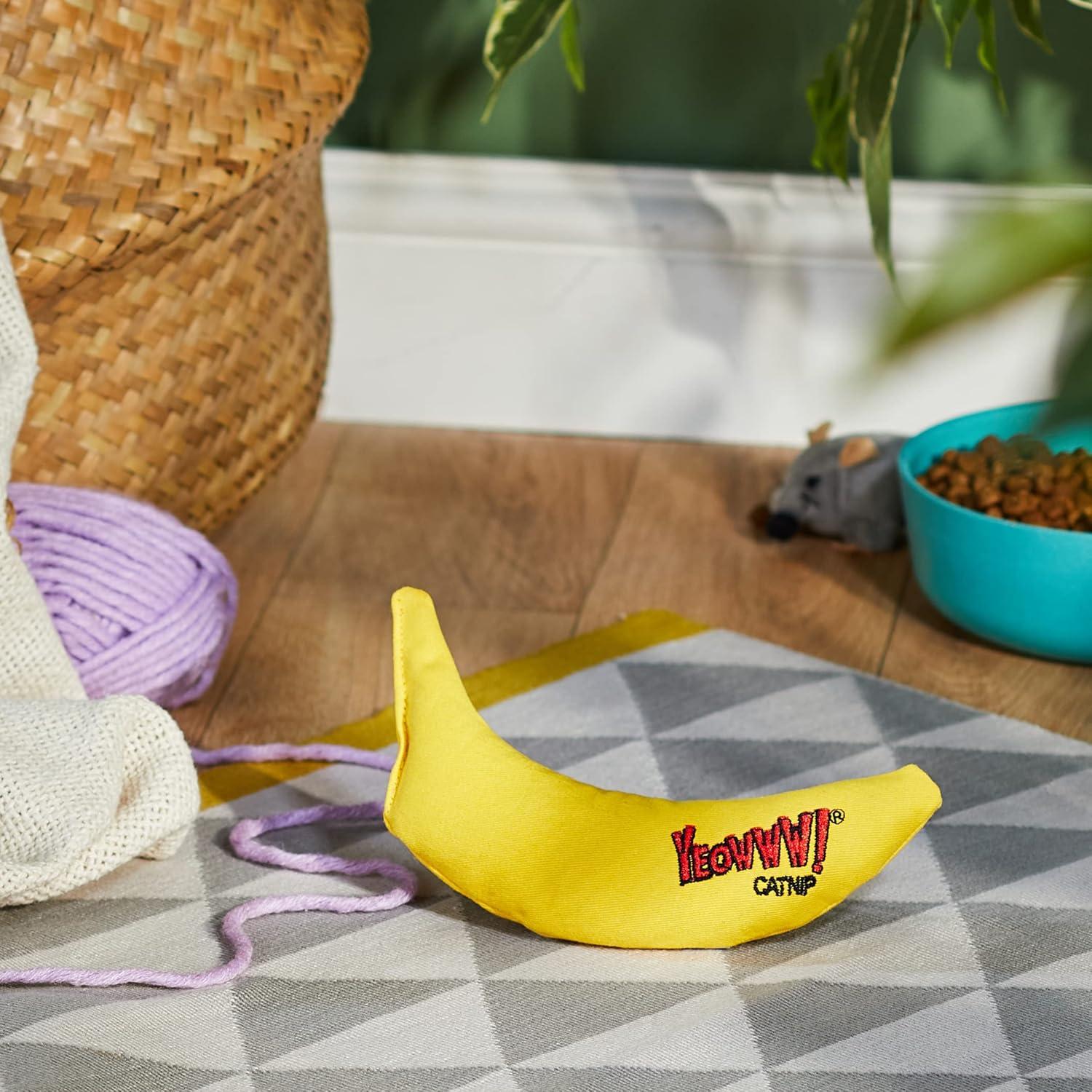 Juguete para Gatos Yeowww! Plátano de Hierba Gatera 17.78 cm