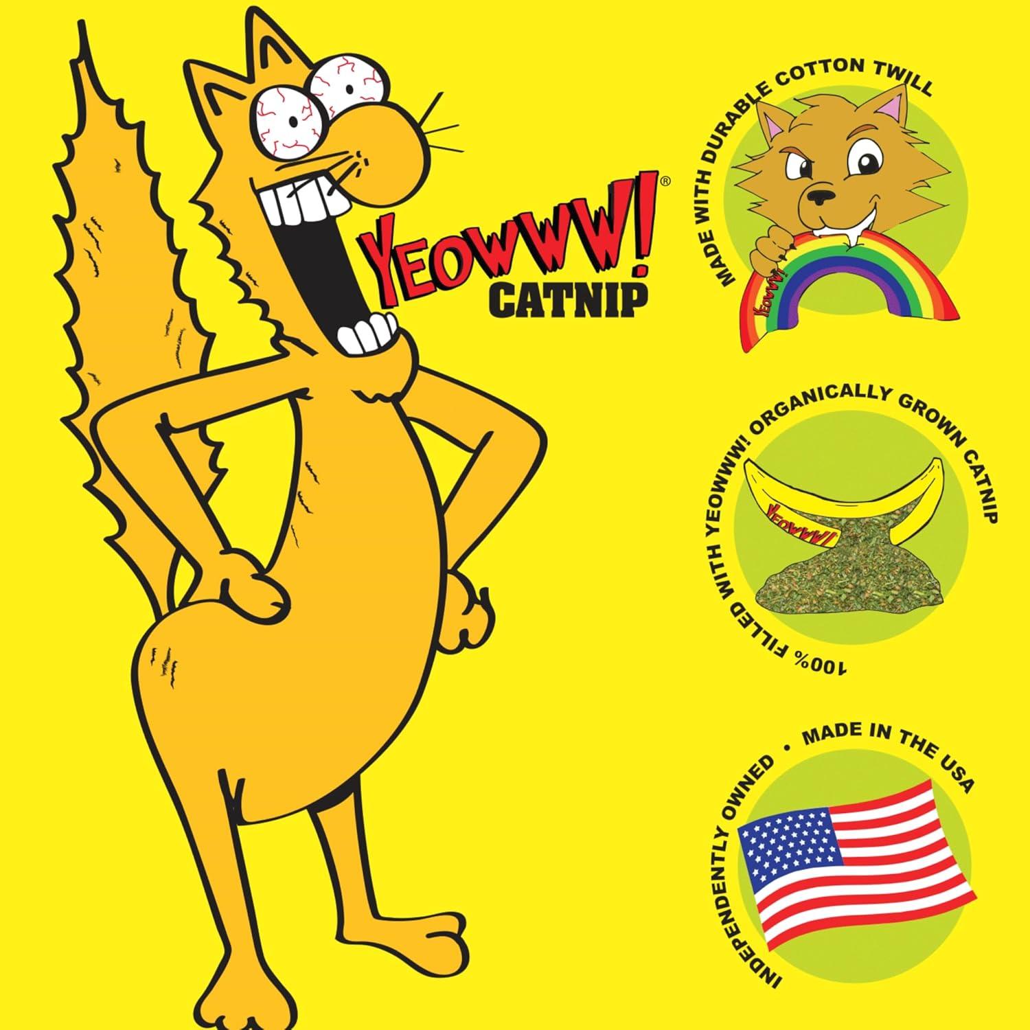 Juguete para Gatos Yeowww! Plátano de Hierba Gatera 17.78 cm