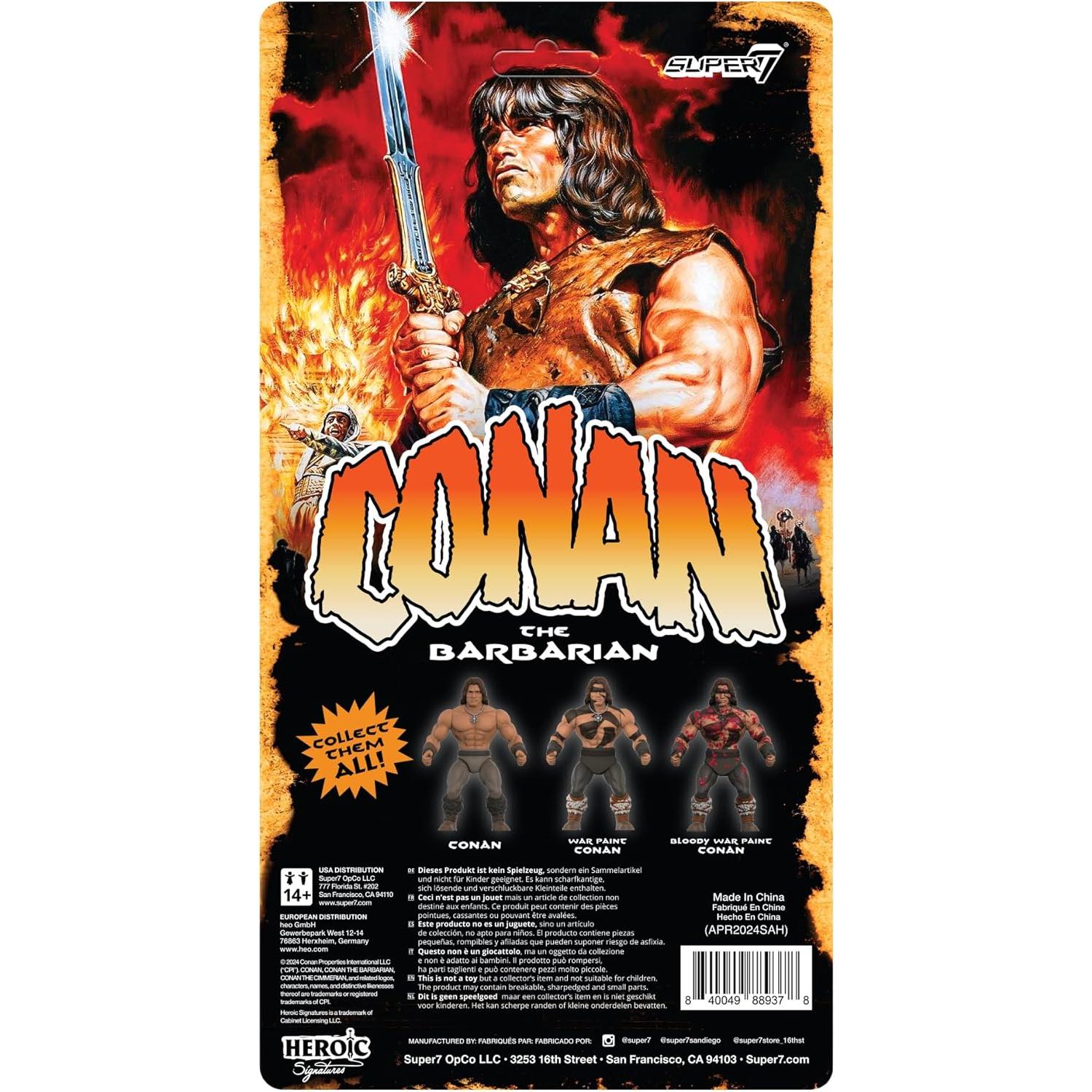 Figura de Acción Super7 Conan El Bárbaro 14 cm con Espada