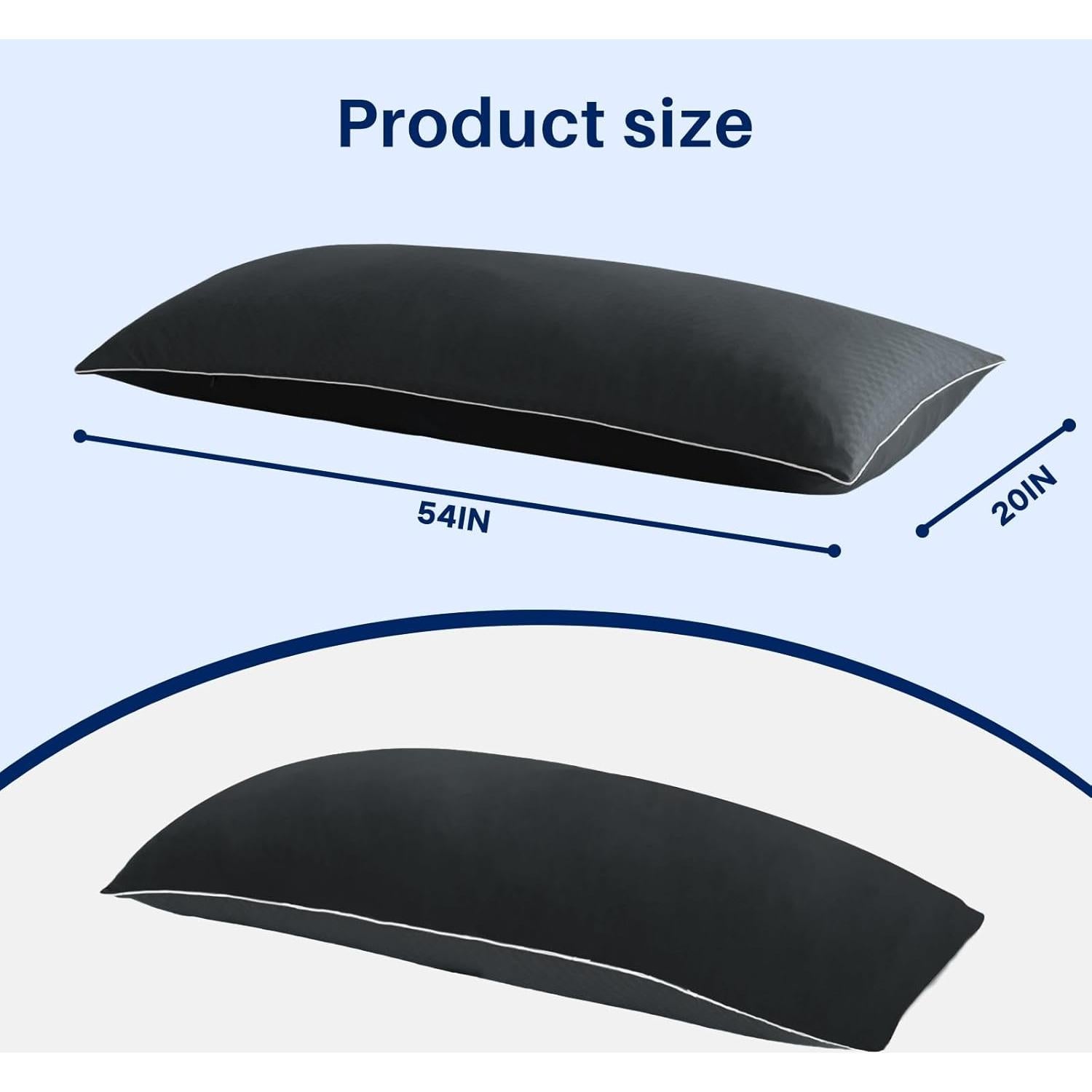 Almohada Corporal Refrigerante YZ HOME 20x54" Espuma Memoria