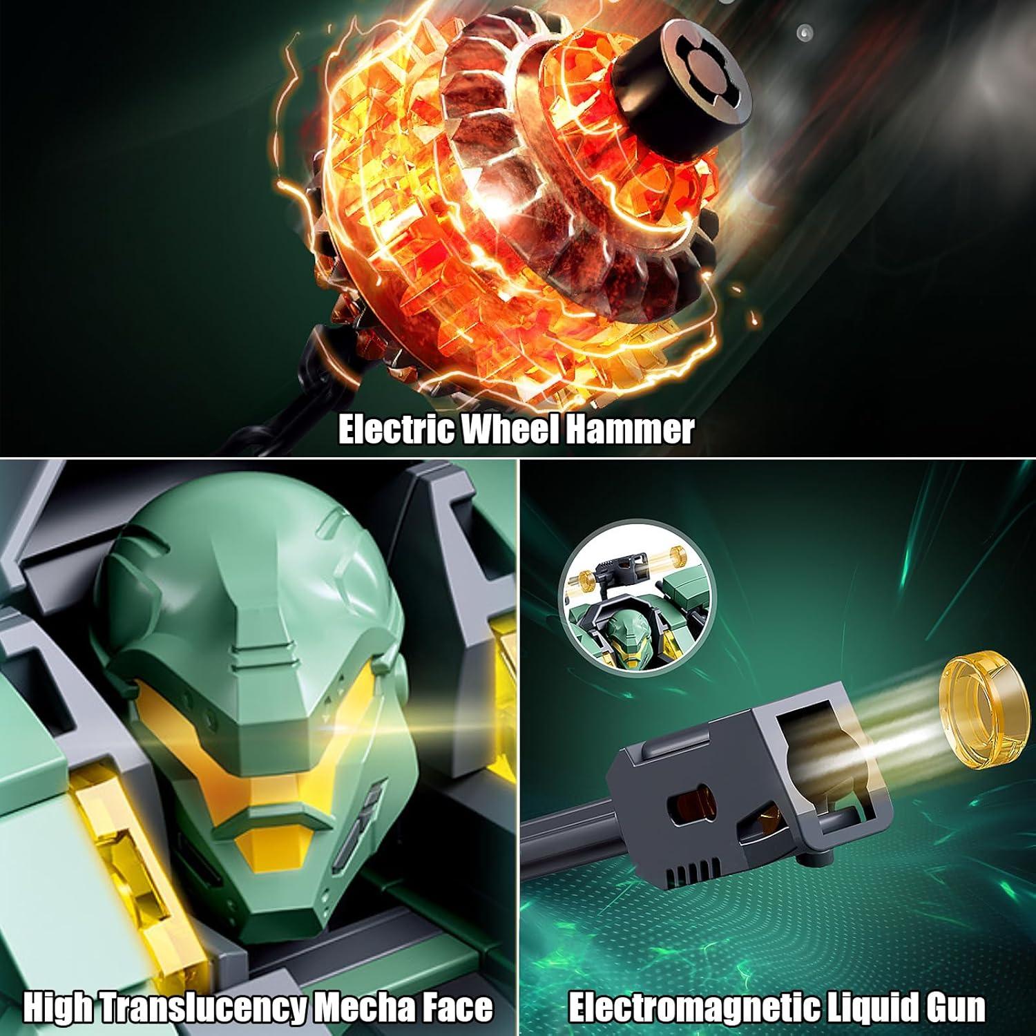 Juego de Bloques Robot Mech HIGH GODO 542 Piezas Verde