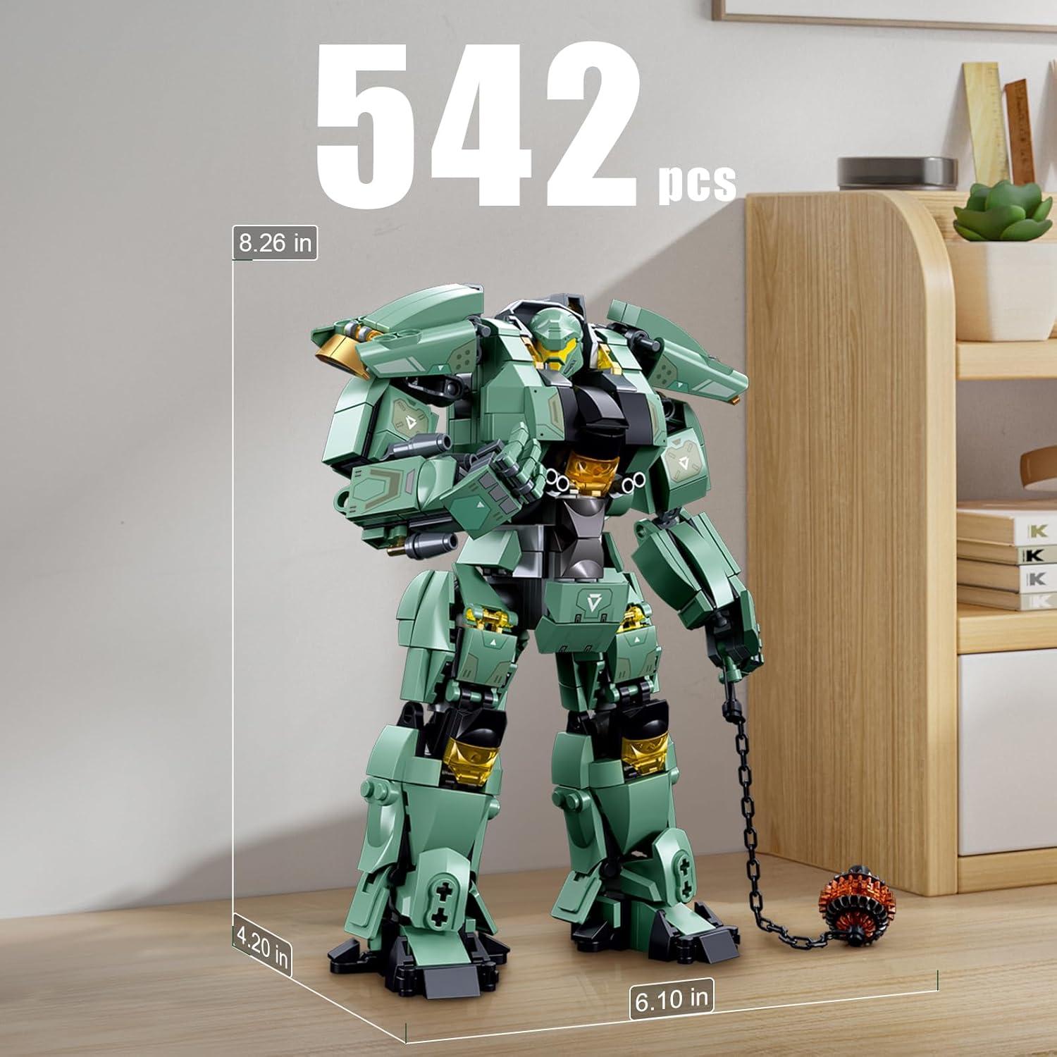 Juego de Bloques Robot Mech HIGH GODO 542 Piezas Verde