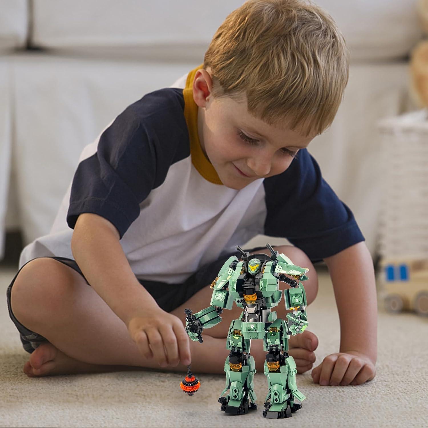 Juego de Bloques Robot Mech HIGH GODO 542 Piezas Verde