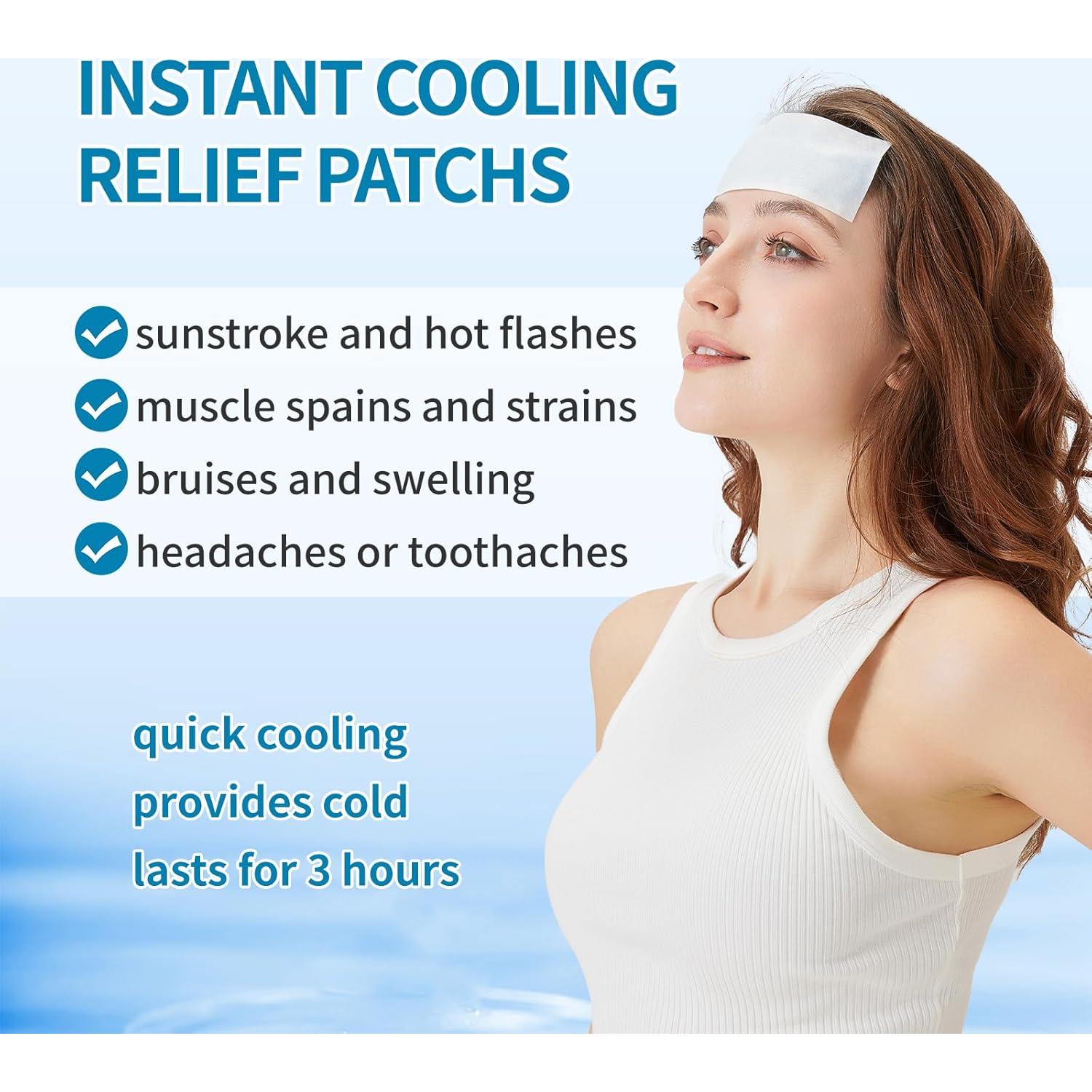 Parches de Enfriamiento Instantáneo TCANG - 10 Piezas para Alivio del Calor
