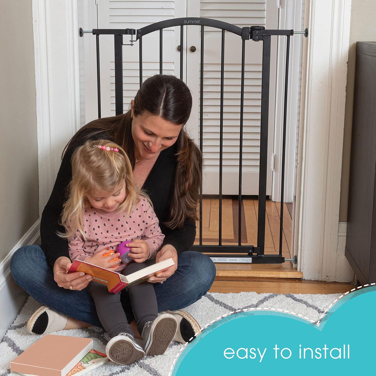 Puerta de Seguridad Extra Alta Summer Infant Negra 91.4 cm