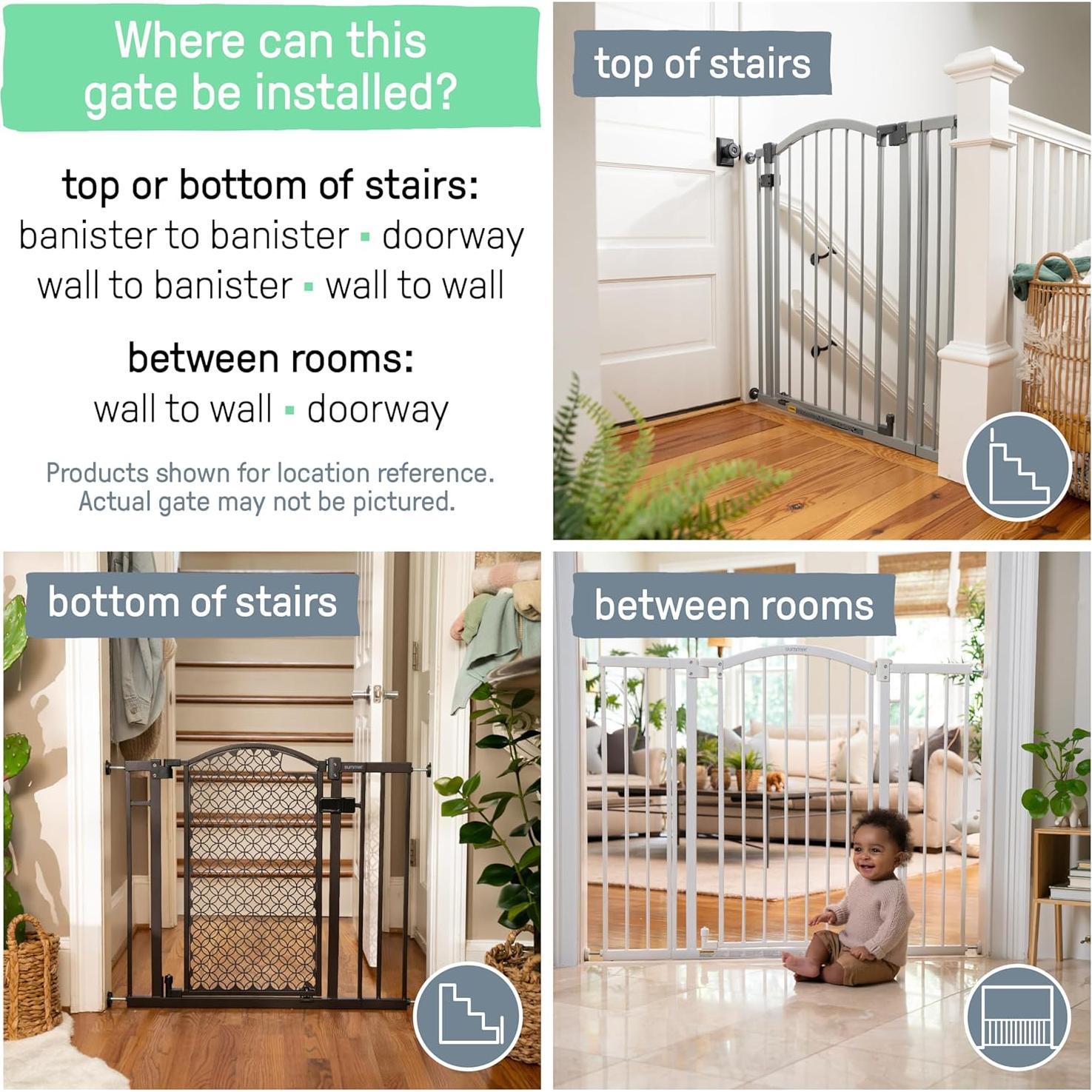 Puerta de Seguridad Extra Alta Summer Infant Negra 91.4 cm