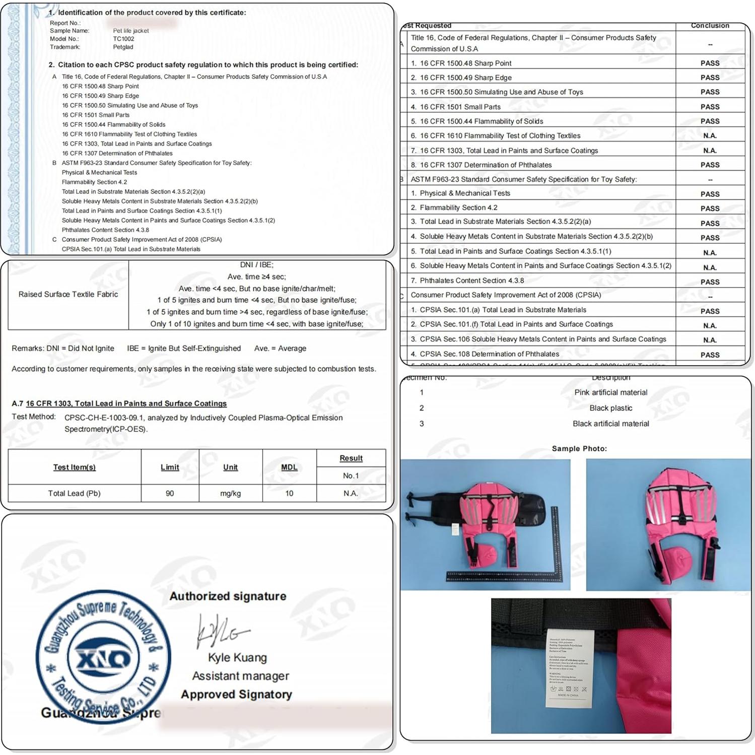 Chaleco Salvavidas para Perros Petglad Bandera Americana XS