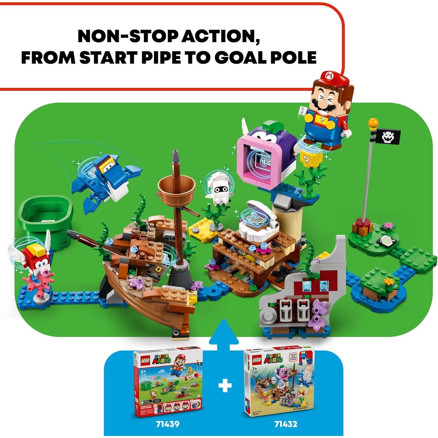 LEGO Super Mario Aventura Nave Hundida Dorrie 500 Piezas