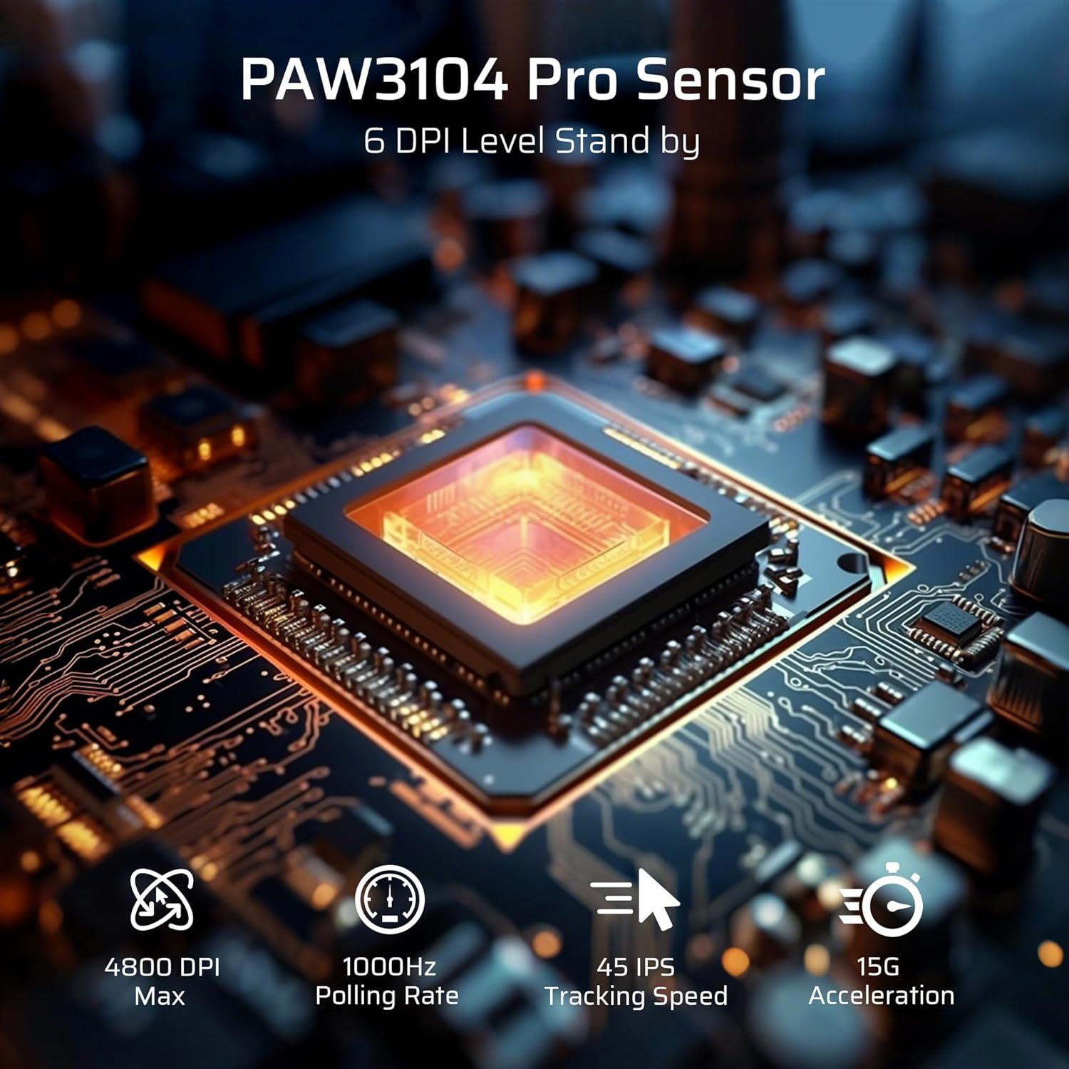 Ratón Gaming Inalámbrico LTC GM024 Ultra-Ligero 59g 2.4GHz/BT