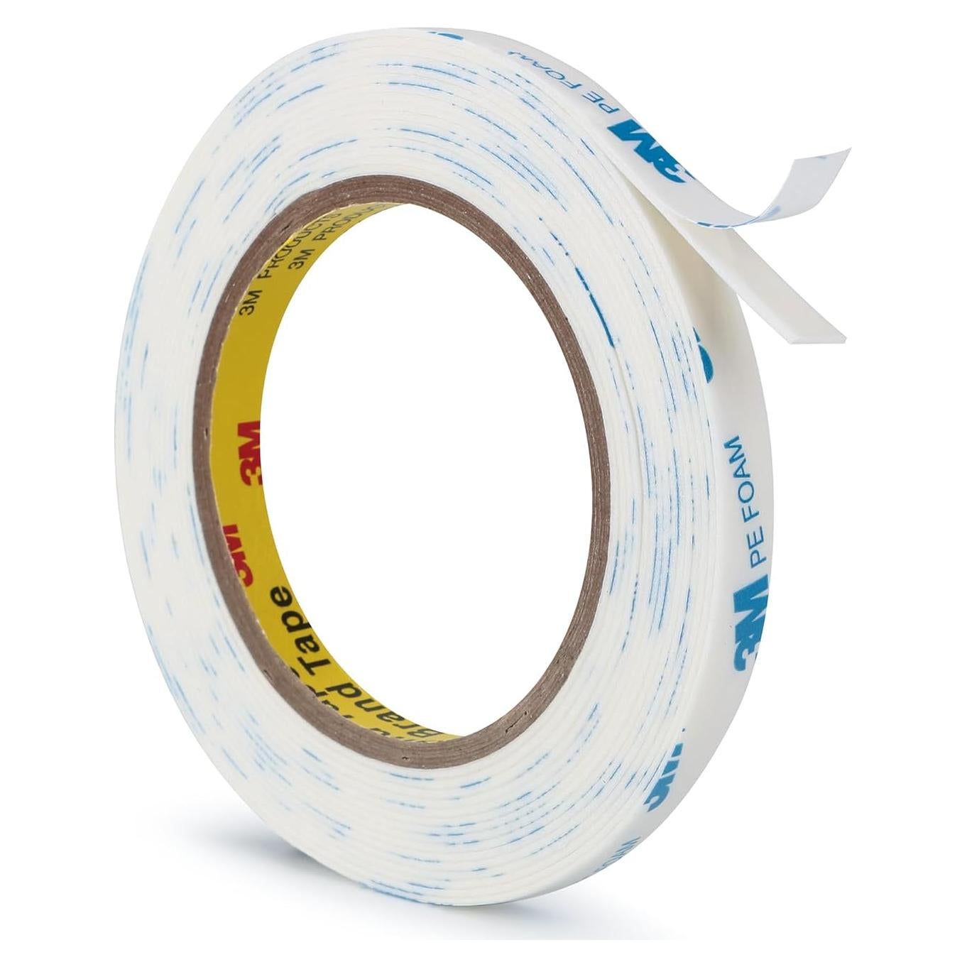 Cinta Doble Cara 3M 1600T 0.99cm x 5.03m Adhesivo Impermeable