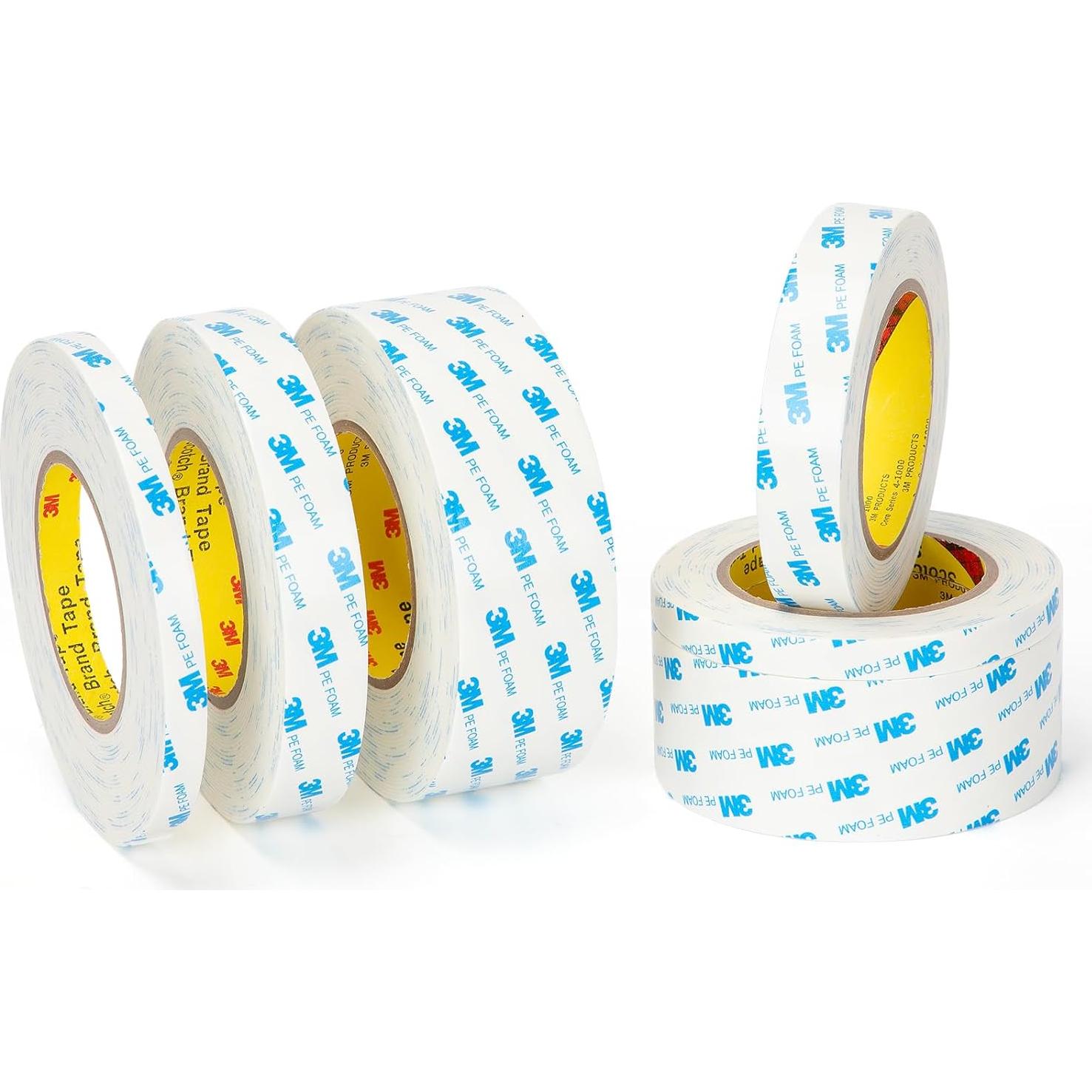 Cinta Doble Cara 3M 1600T 0.99cm x 5.03m Adhesivo Impermeable