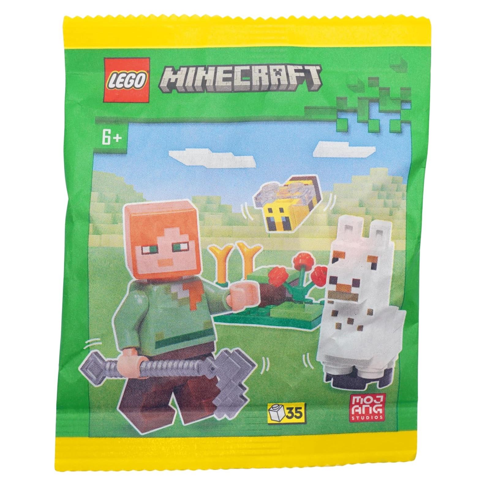 LEGO Minecraft Alex con Llama Bebé y Abeja - SW1312