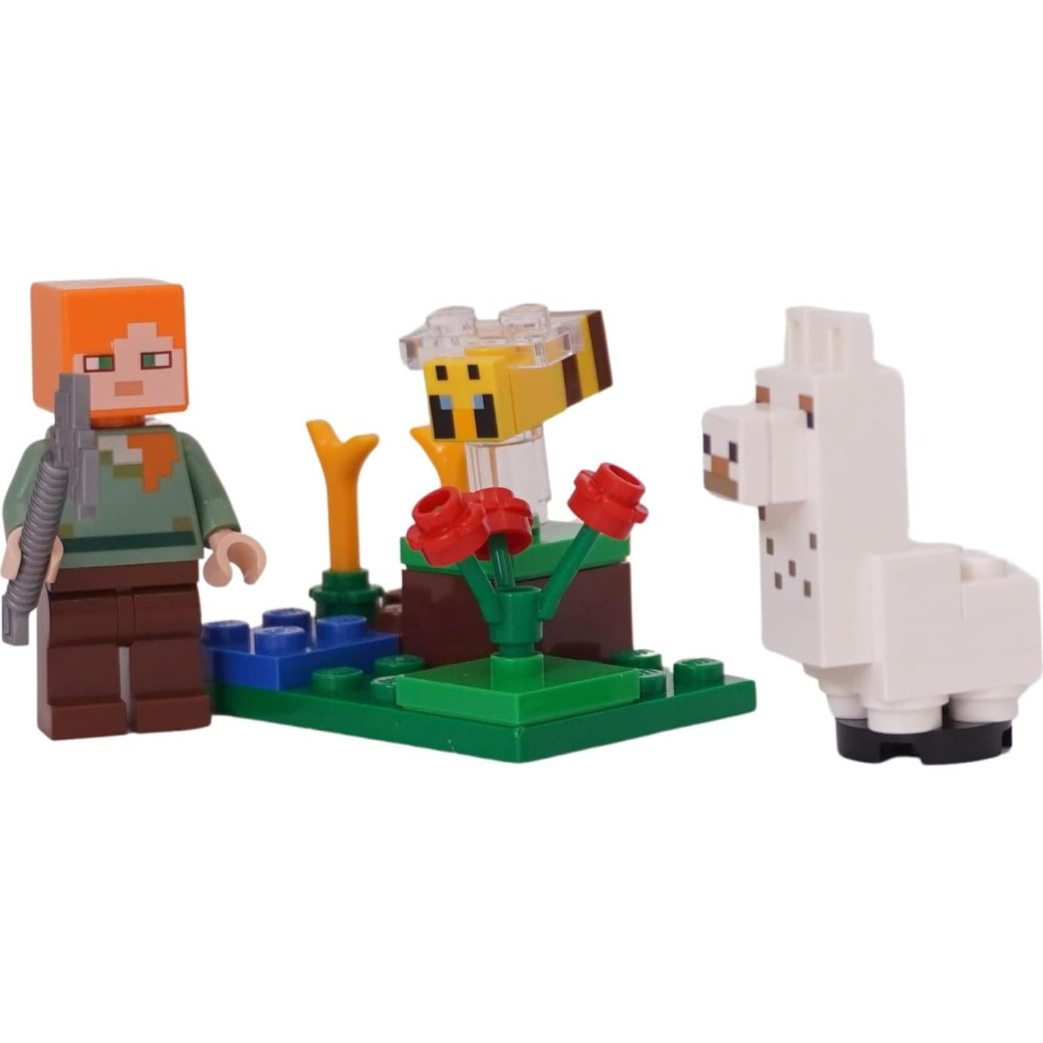 LEGO Minecraft Alex con Llama Bebé y Abeja - SW1312