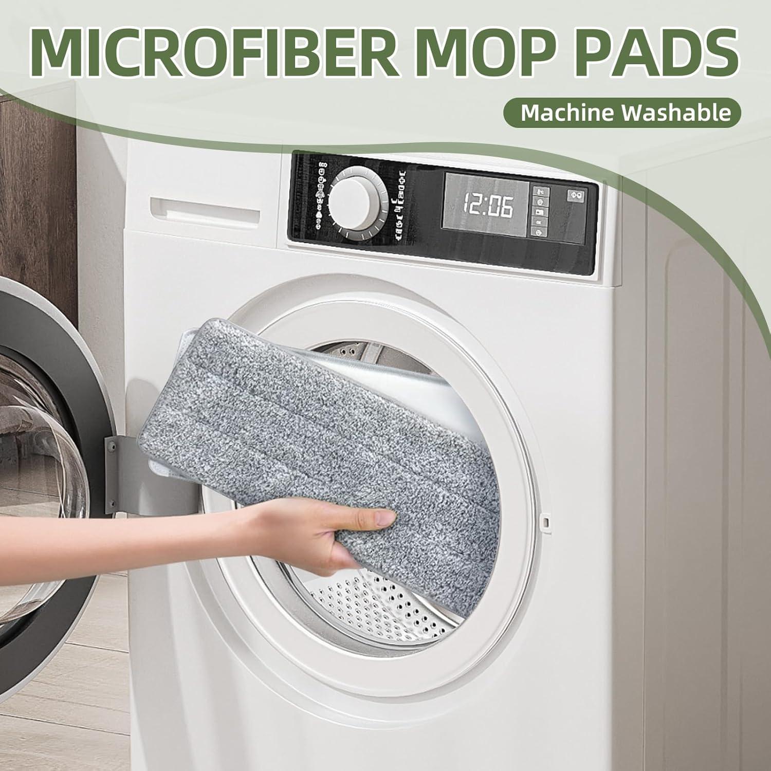 Juego de Mopa y Cubo ZJSYJJ con 6 Paños de Microfibra 39.9 cm