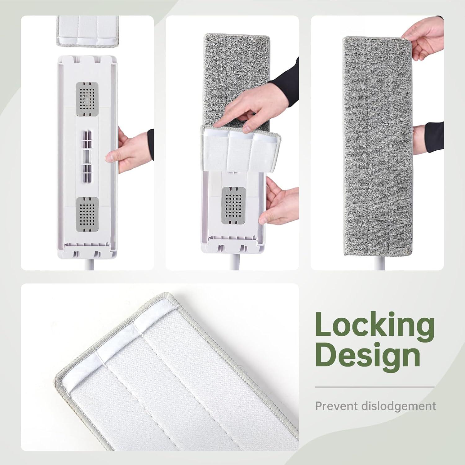 Juego de Mopa y Cubo ZJSYJJ con 6 Paños de Microfibra 39.9 cm