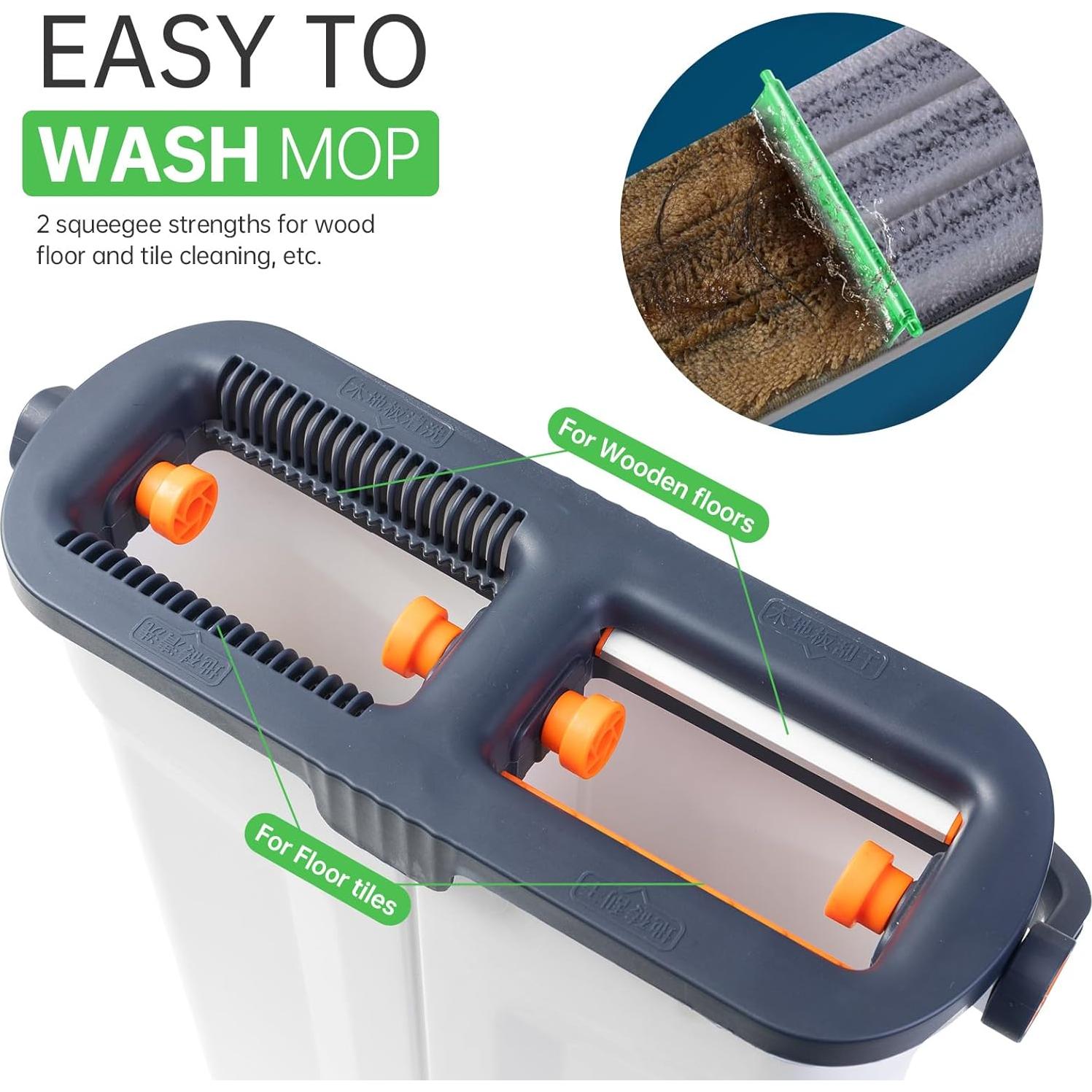 Juego de trapeador y cubo 360° ZJSYJJ con escurridor