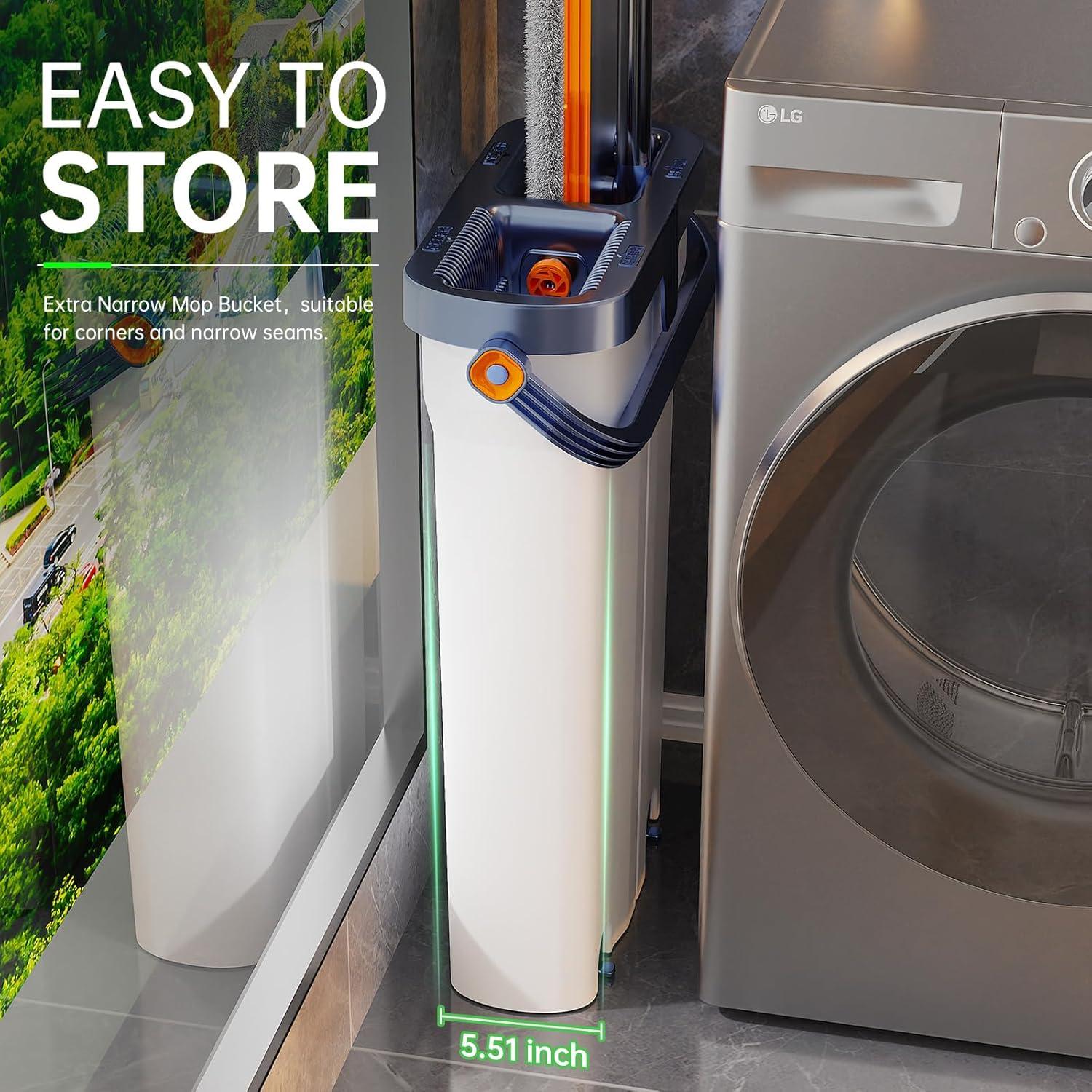 Juego de trapeador y cubo 360° ZJSYJJ con escurridor