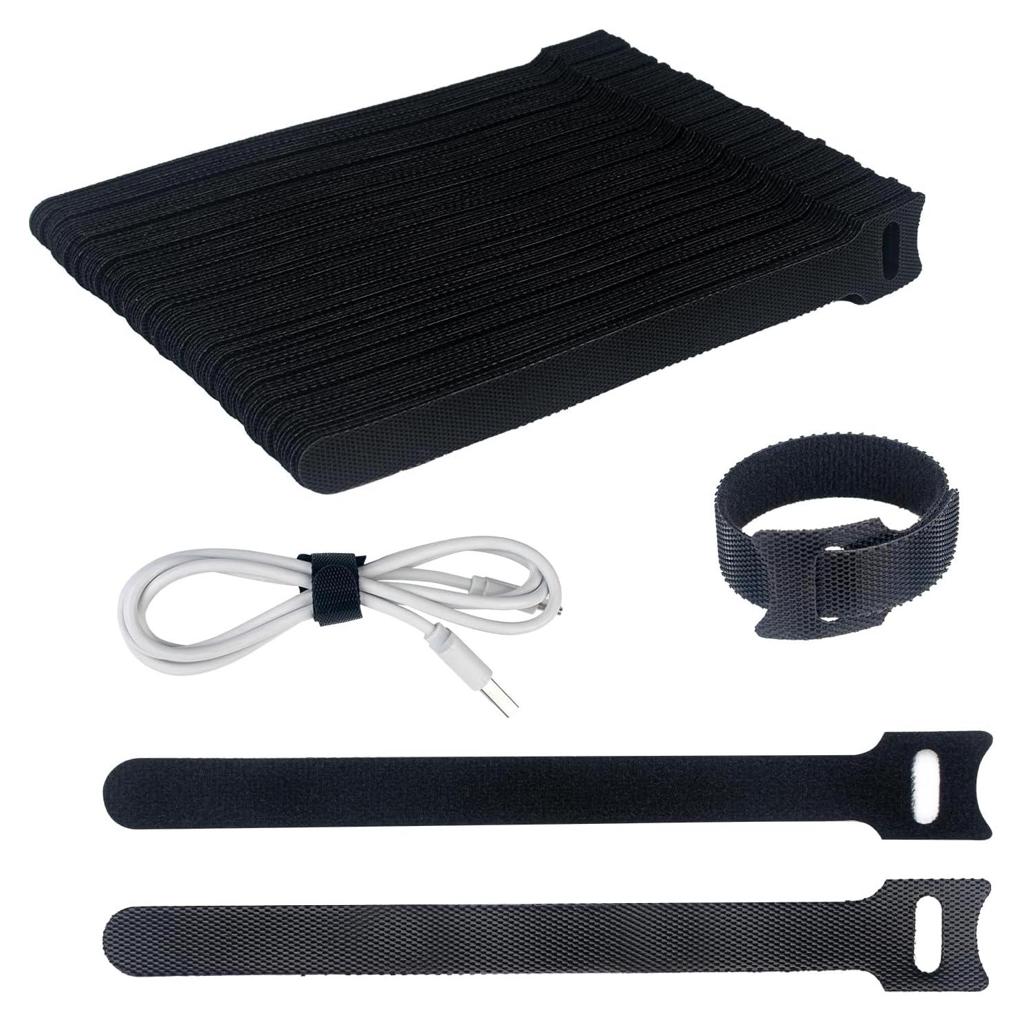 60 Bridas de Cable Reutilizables SUTOUG 15.24 cm Negras