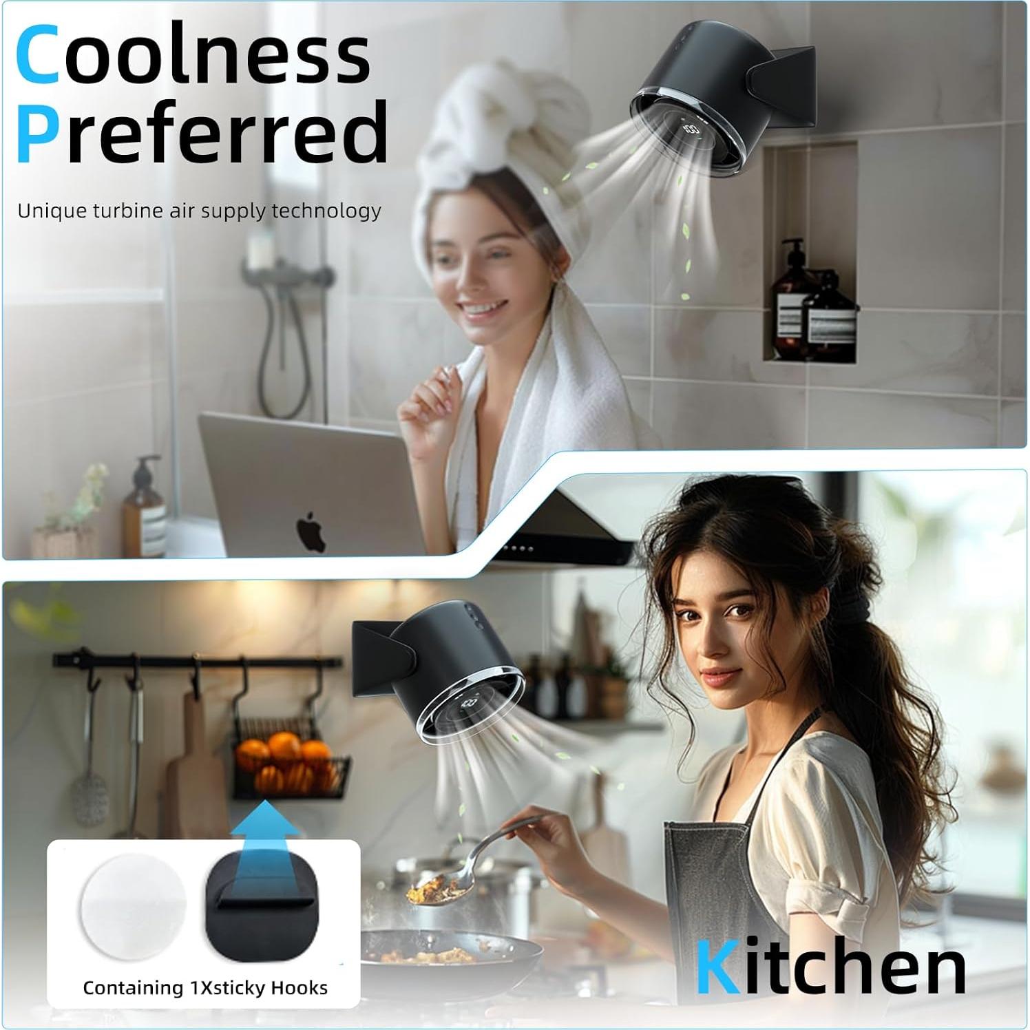 Ventilador de Mesa POOCCI AF02 Portátil USB Silencioso 100 Velocidades