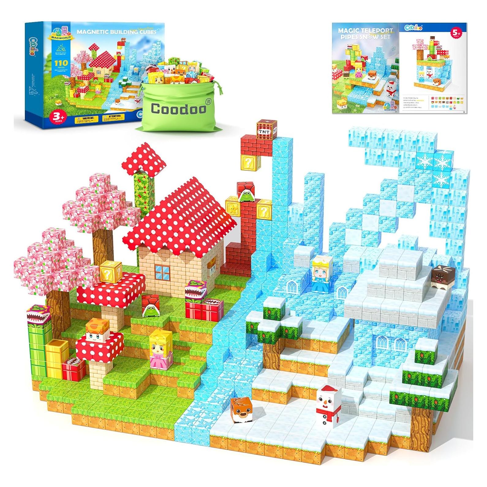 Set de Juguetes Magnéticos Coodoo 110 Piezas Congeladas