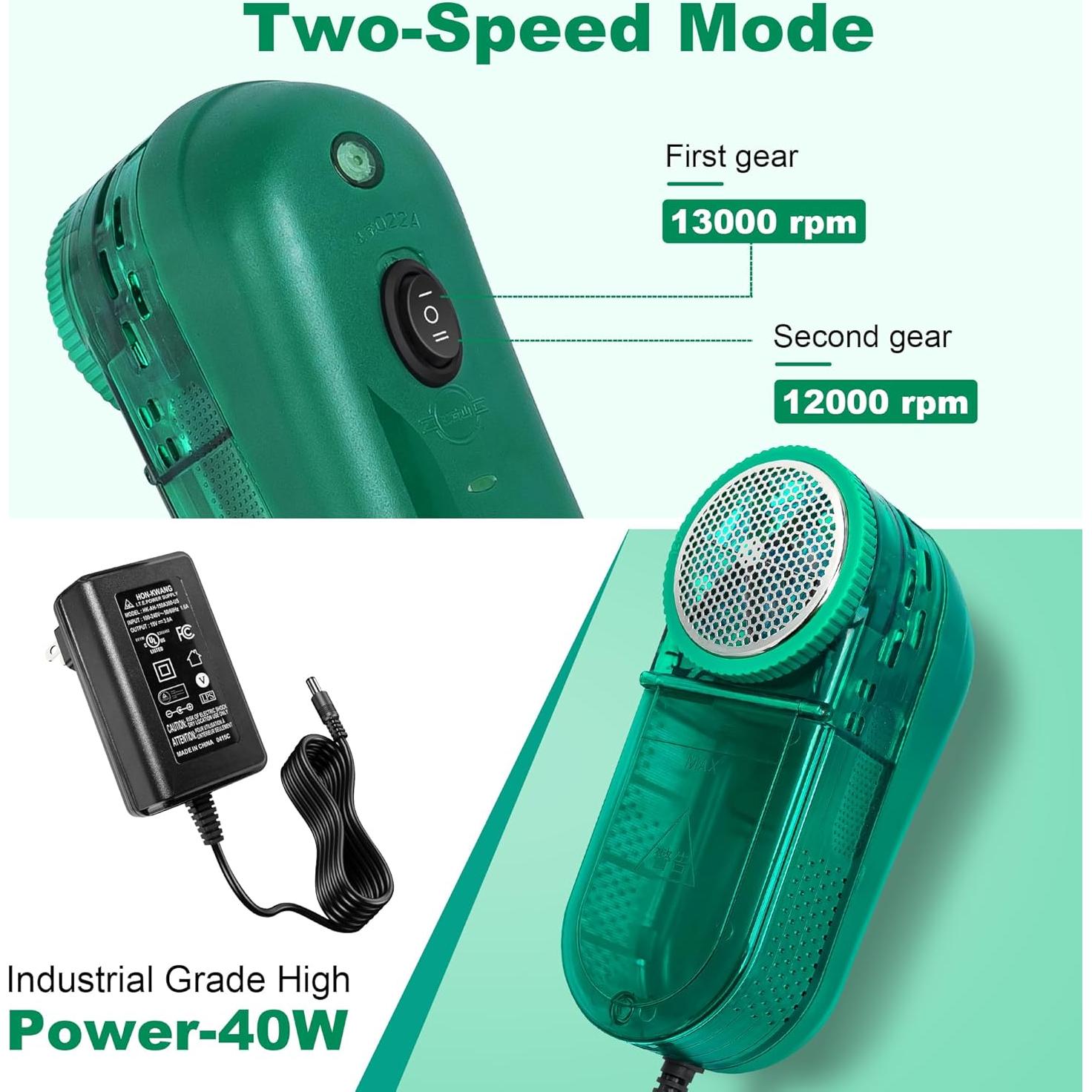 Removedor de Pelusas Eléctrico Ombrixen 40W 13000 RPM Verde
