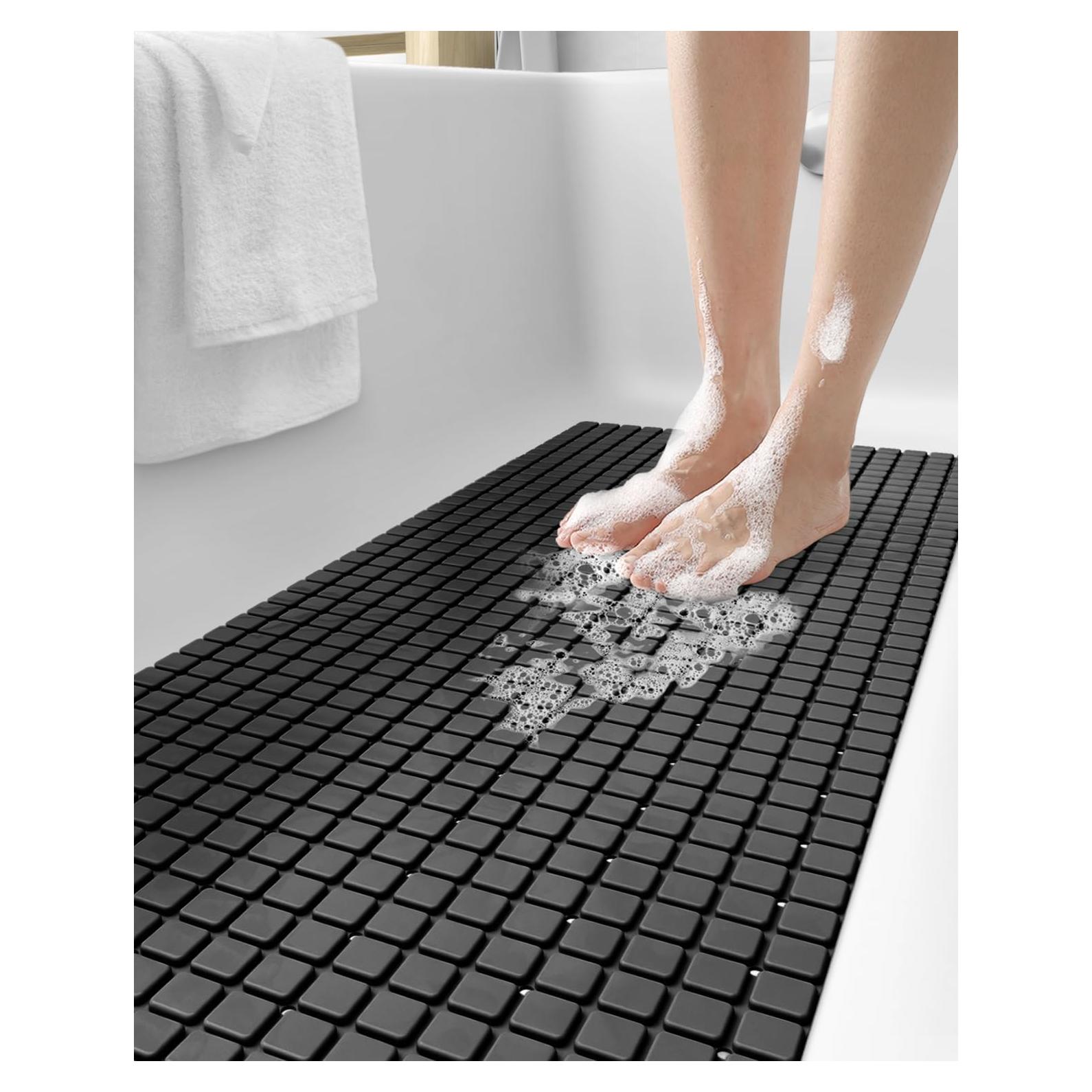 Alfombrilla de Bañera Antideslizante DEXI 99x41 cm Negra