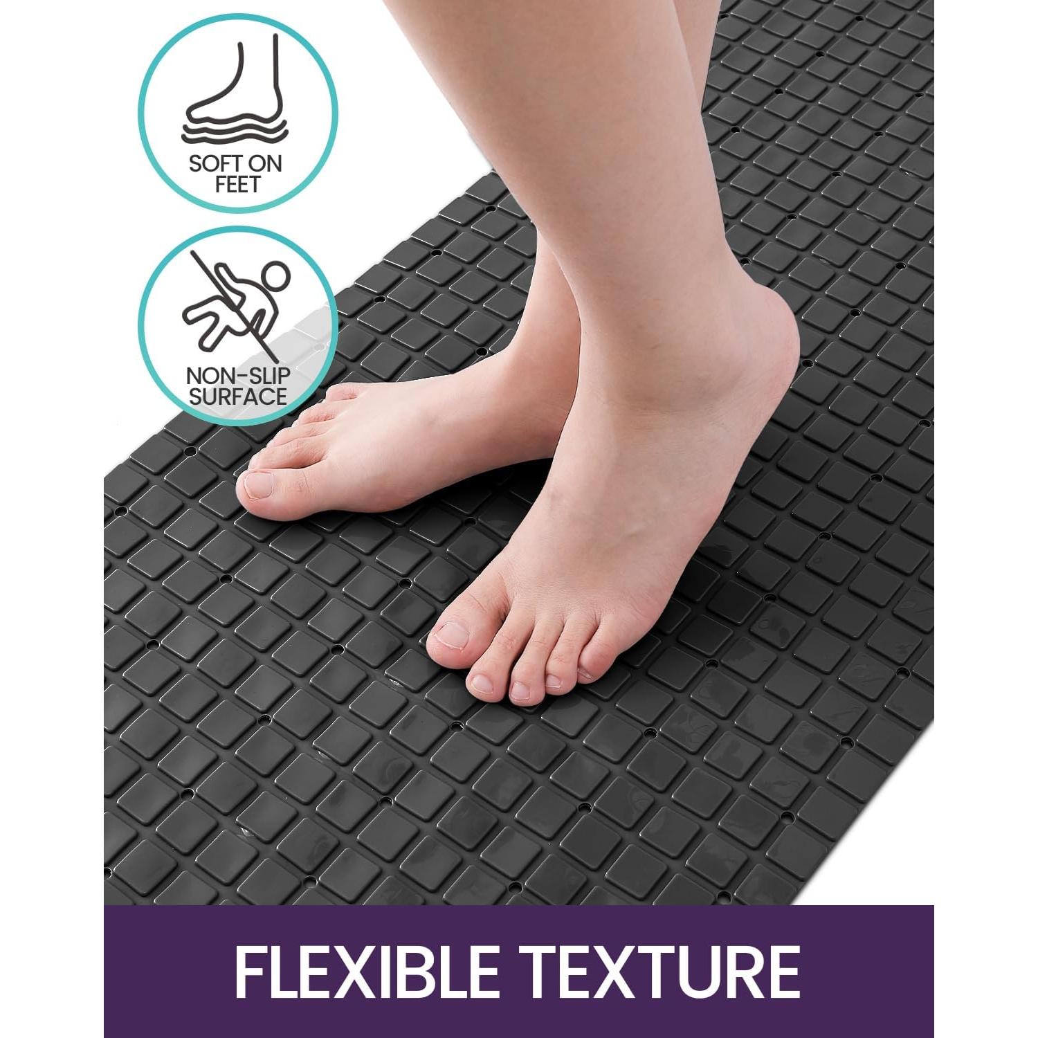 Alfombrilla de Bañera Antideslizante DEXI 99x41 cm Negra