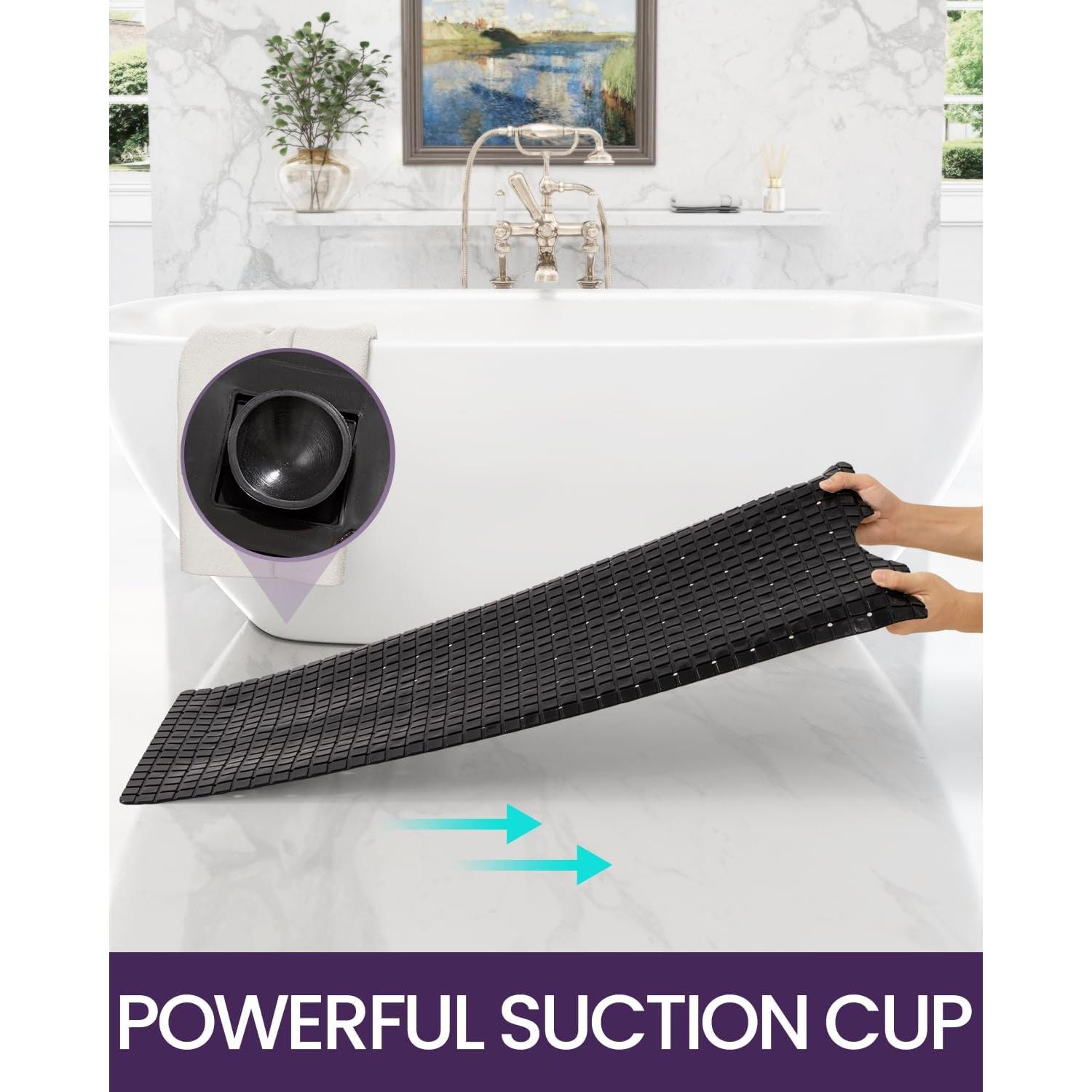 Alfombrilla de Bañera Antideslizante DEXI 99x41 cm Negra