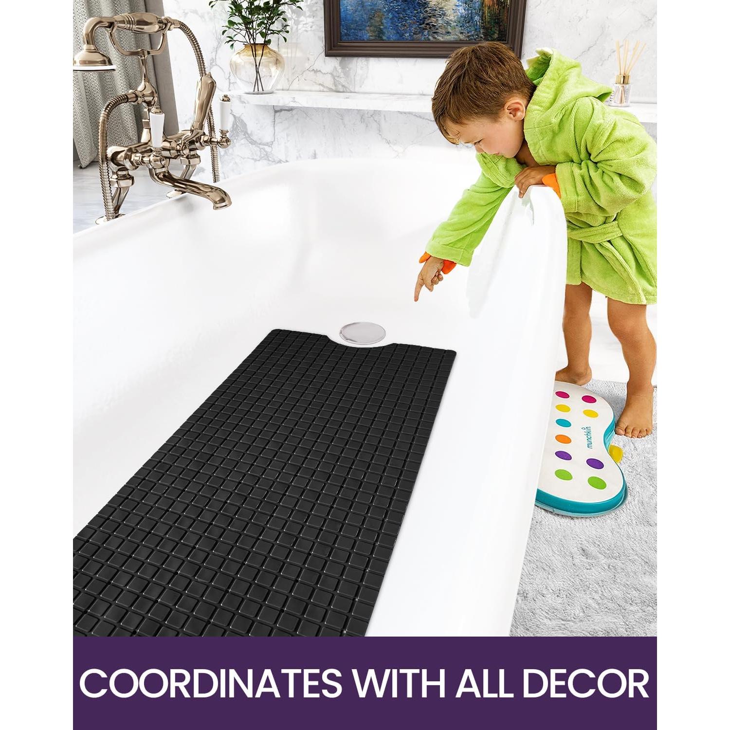 Alfombrilla de Bañera Antideslizante DEXI 99x41 cm Negra