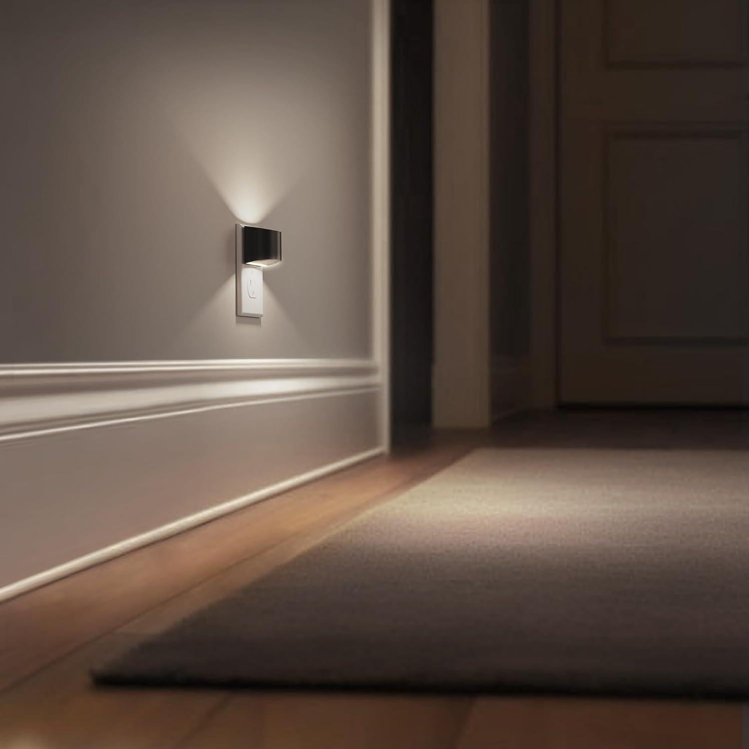 Luces Nocturnas Enchufables L LOHAS LED 1W 3CCT Negro - 2 Piezas