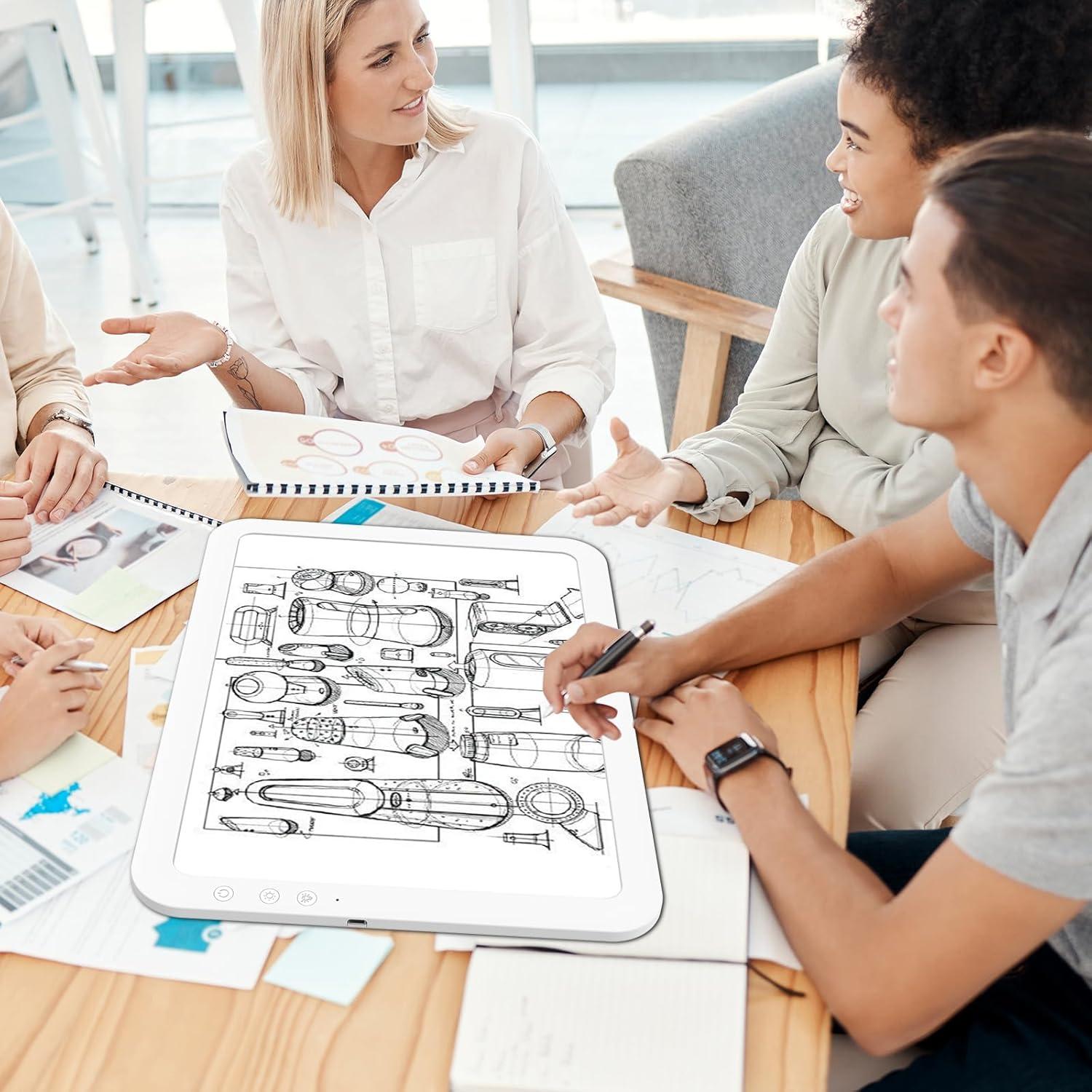 Mesa de Luz A3 TOHETO Inalámbrica LED 3500mAh Blanca