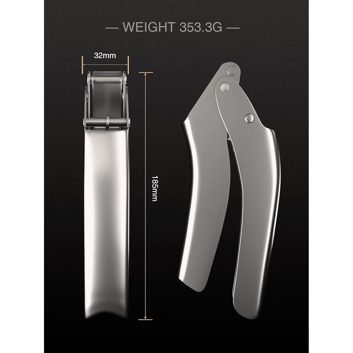 Garlic Press, No Peel Garlic Press with Ergonomic Handle, Heavy Duty Rust-Proof Garlic Mincer, Dishwasher Safe, Professional Garlic Crusher, 5-Year Warranty