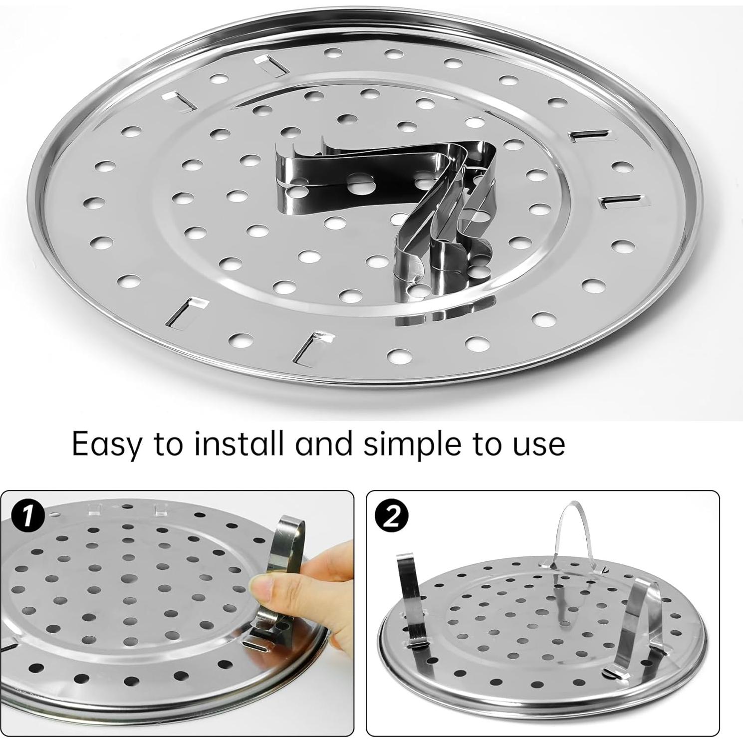 Rejilla de Vapor Acero Inoxidable Nufiwra 21.6 cm - 2 Piezas