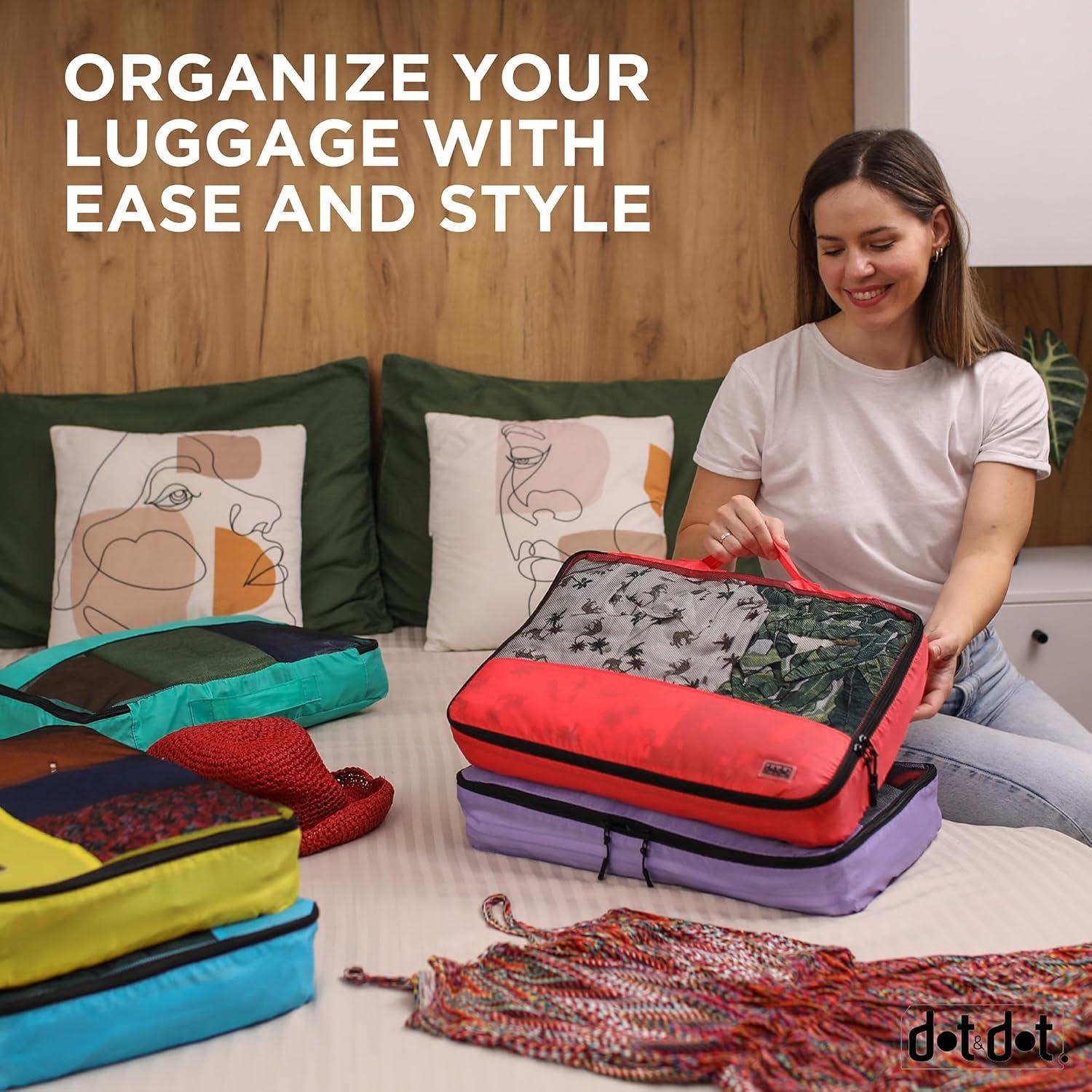 Cubos de Empaque Grandes Dot&Dot 10pc - Organizadores de Maleta