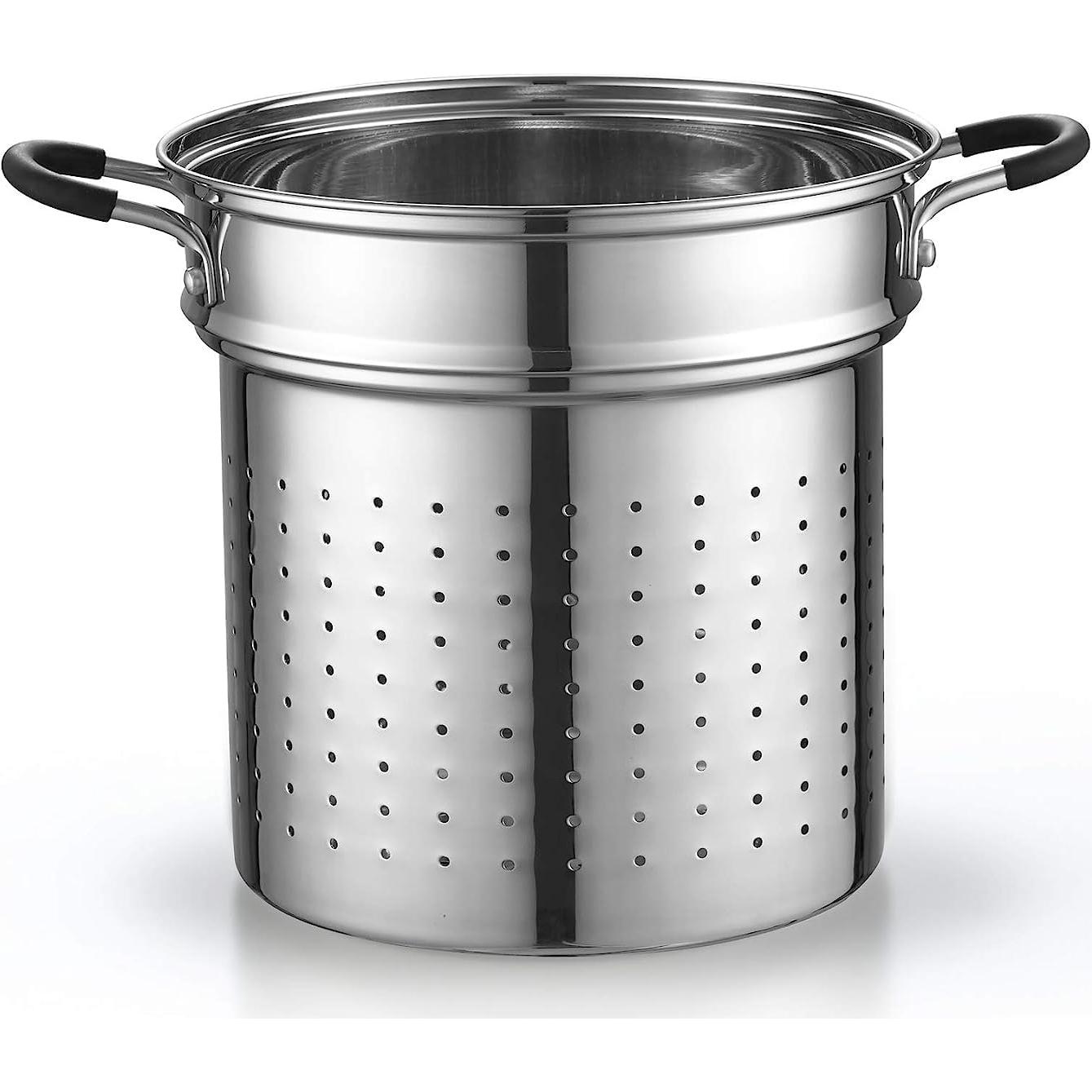 Olla de Pasta Cook N Home 12 Cuartos Acero Inoxidable 4 Piezas