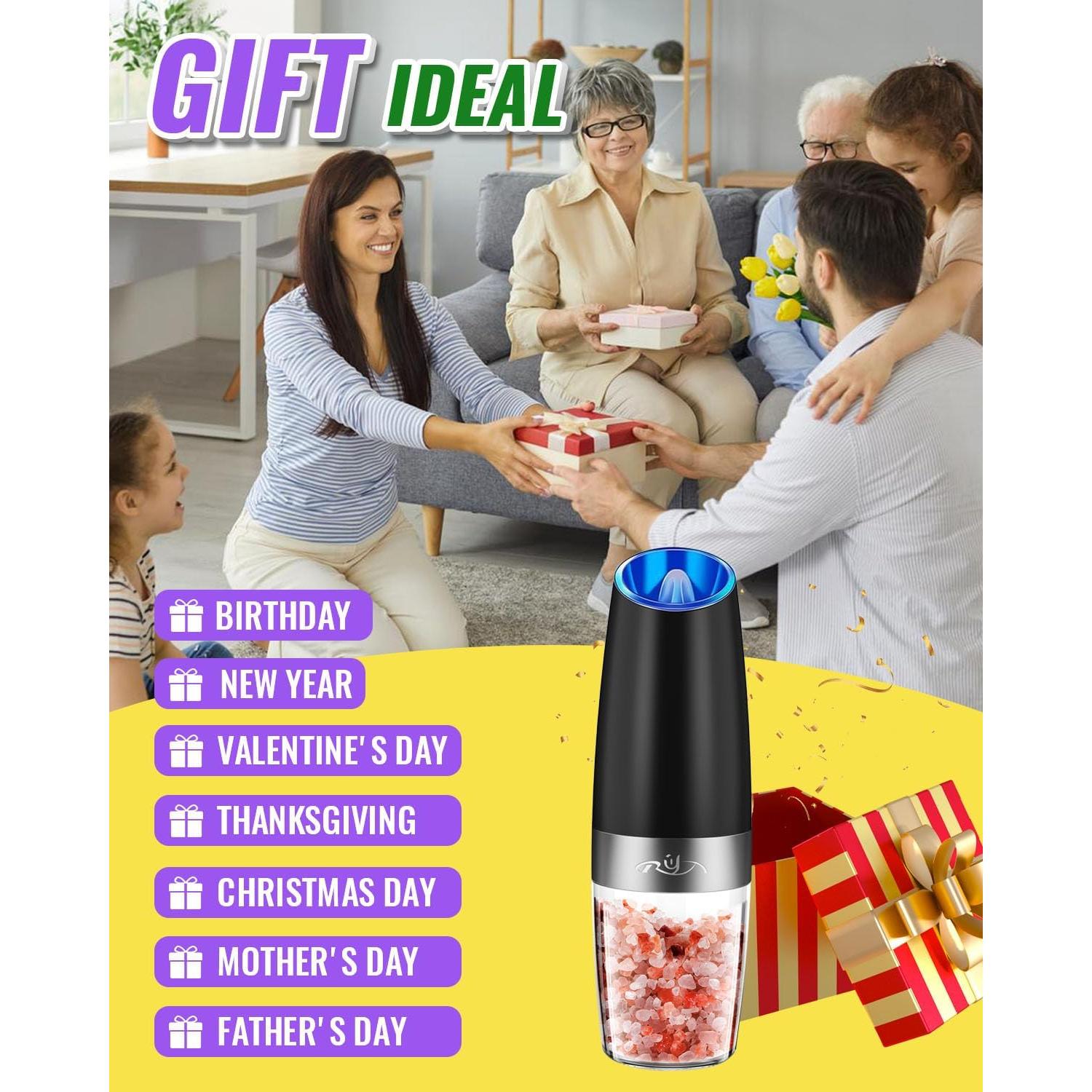 Molinillos Eléctricos de Sal y Pimienta Rongyuxuan Automáticos