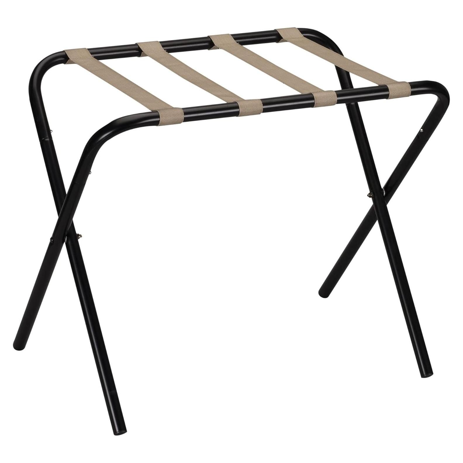 Soporte de Equipaje Plegable Esenciales para el Hogar 2126-1 Negro