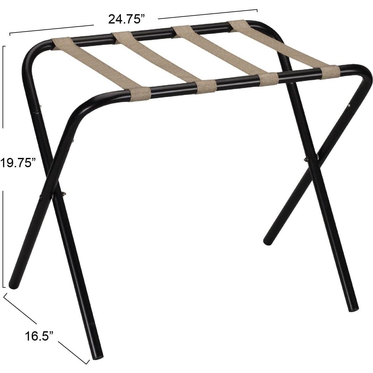 Soporte de Equipaje Plegable Esenciales para el Hogar 2126-1 Negro