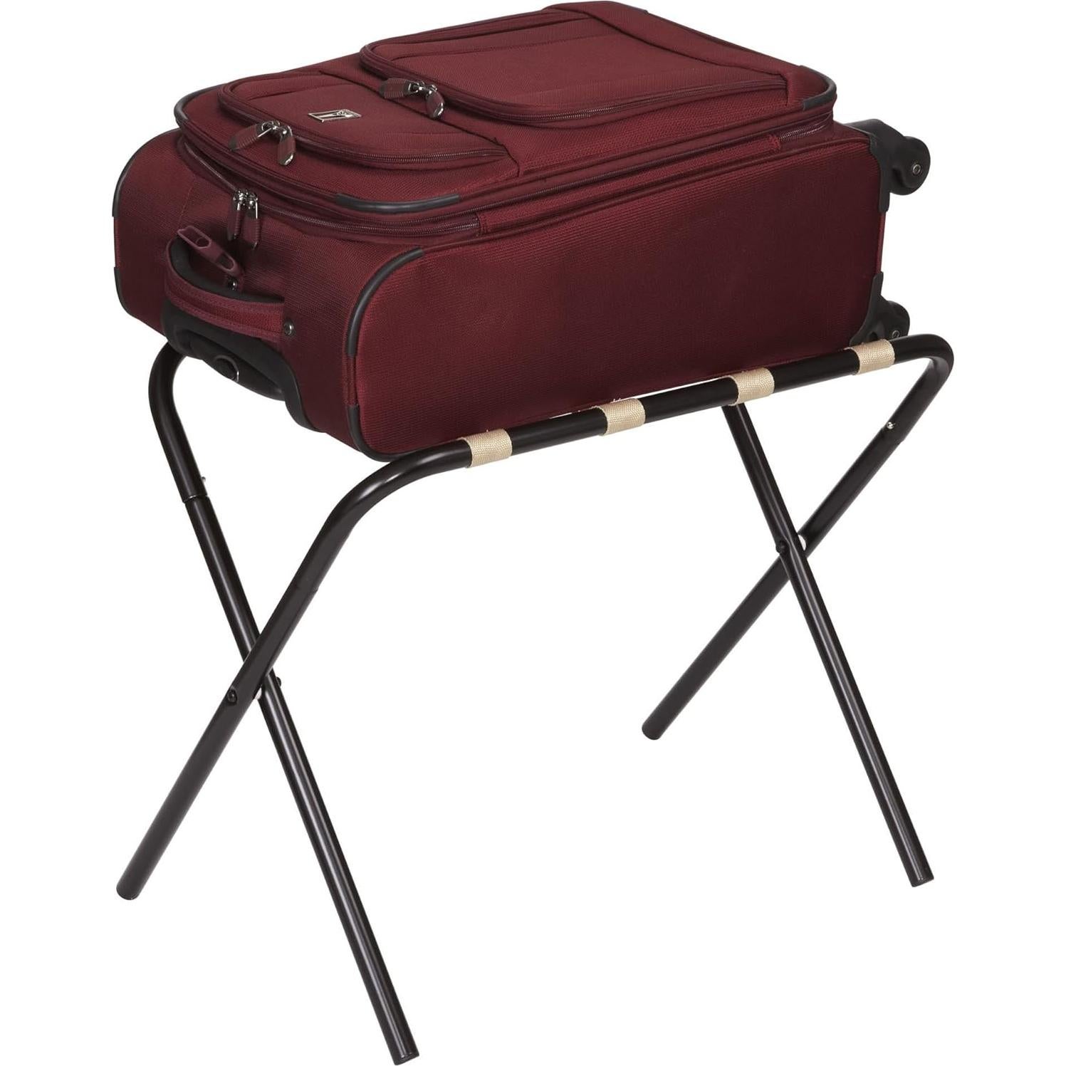 Soporte de Equipaje Plegable Esenciales para el Hogar 2126-1 Negro