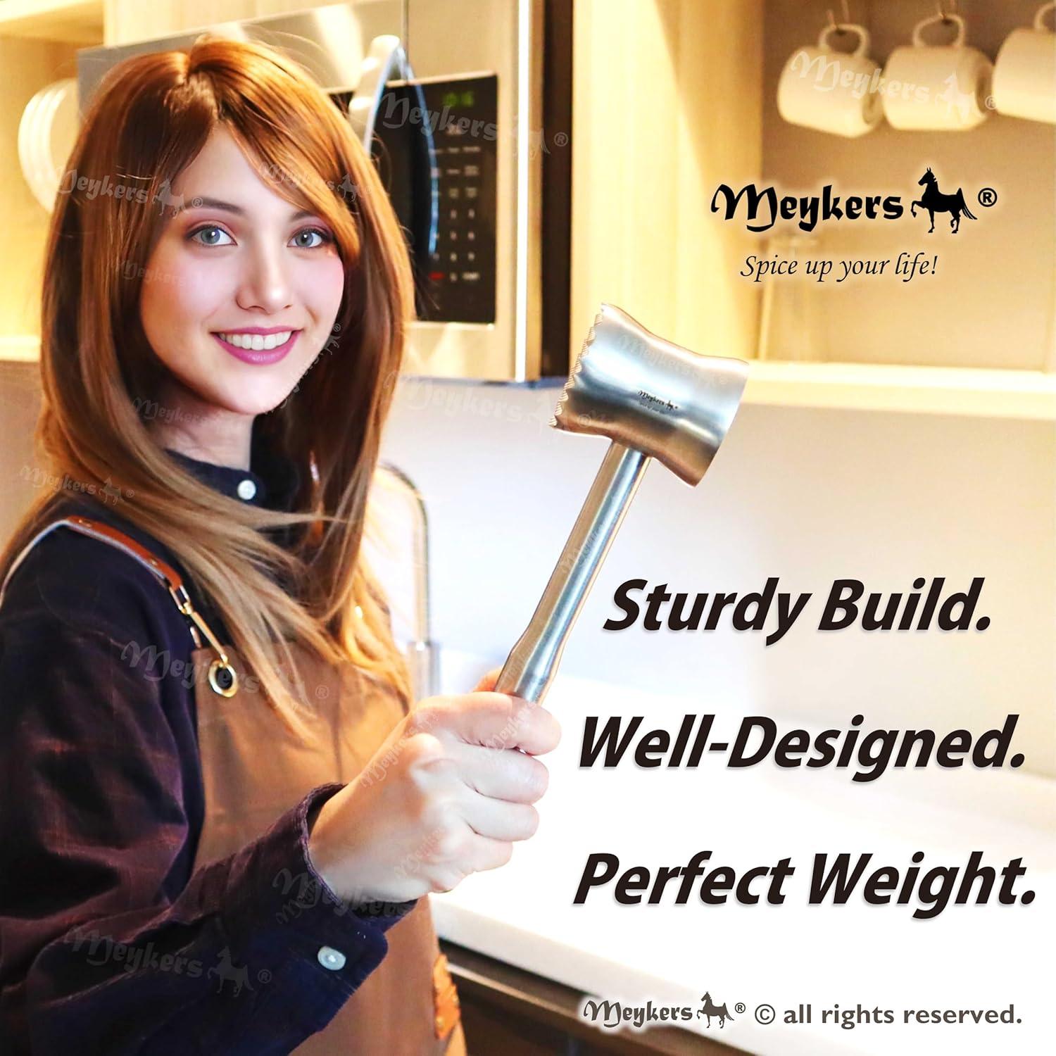 Ablandador de Carne Meykers Acero Inoxidable 304 Apto Lavavajillas