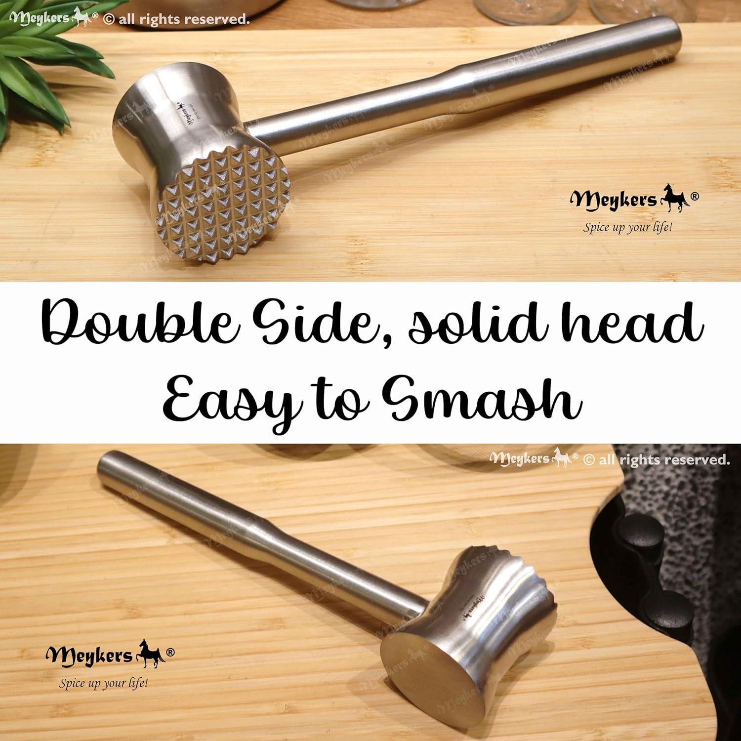 Ablandador de Carne Meykers Acero Inoxidable 304 Apto Lavavajillas