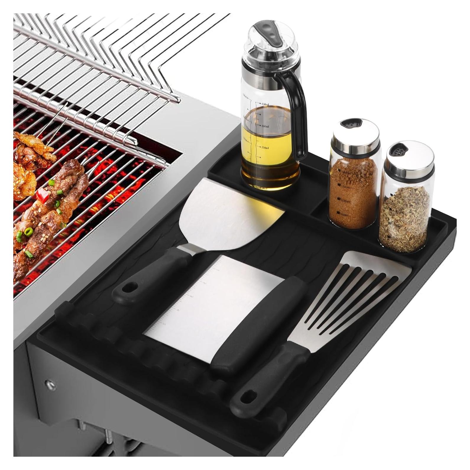 Alfombrilla de Silicona para Parrilla Qinthory 39.9x29.2 cm Negra