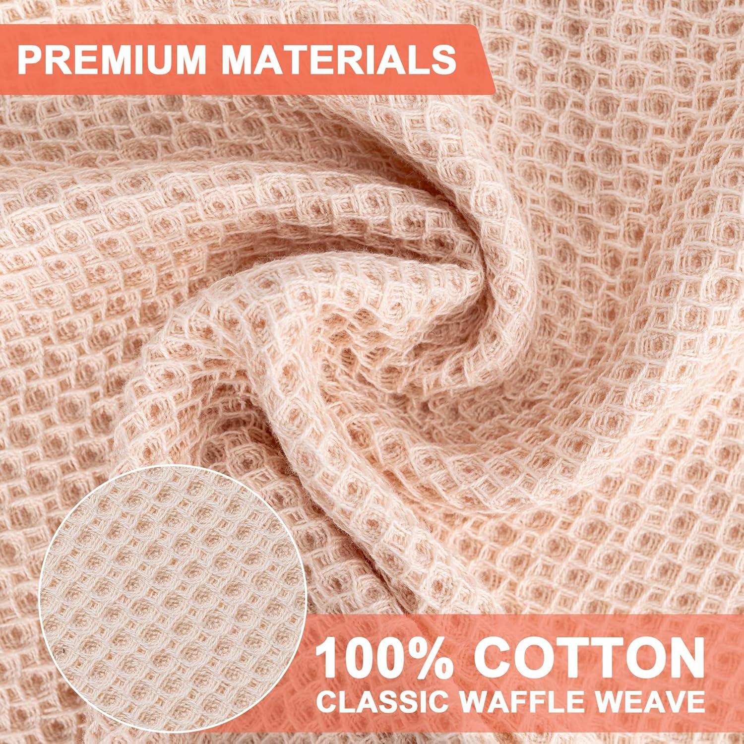 Paquete de 6 Paños de Cocina BOOMIBOO 100% Algodón Beige 30x30 cm