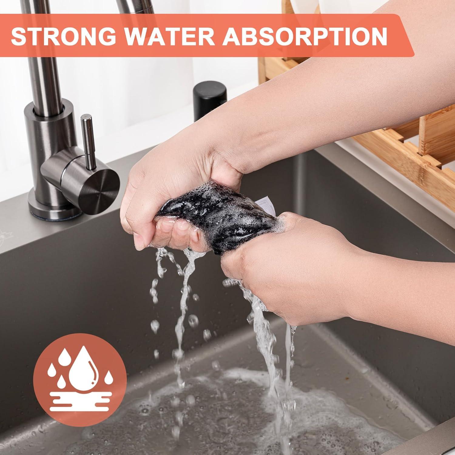 Paquete de 6 Paños de Cocina BOOMIBOO 100% Algodón Beige 30x30 cm